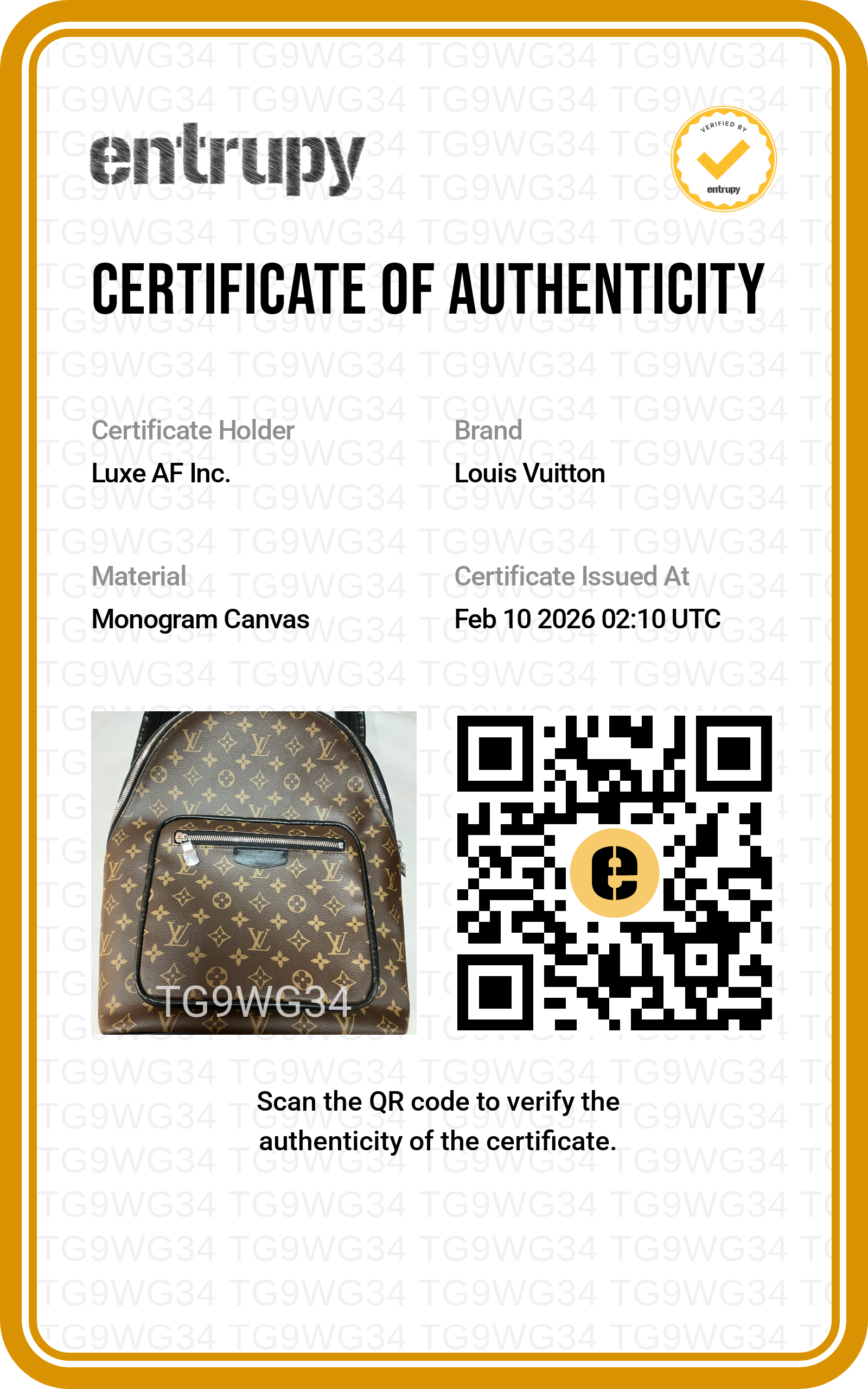 Louis Vuitton Josh Borwn Monogram Leather Backpack LV1864