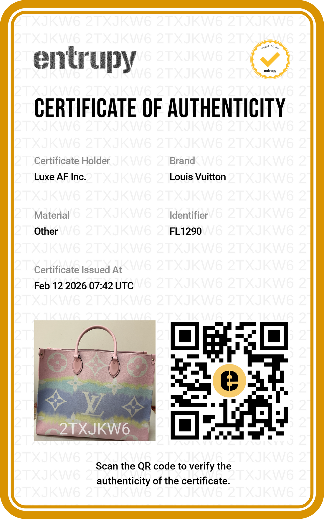 Louis Vuitton Escale OnTheGo Pastel Monogram Leather Large Size Tote Handle Bag LV1875