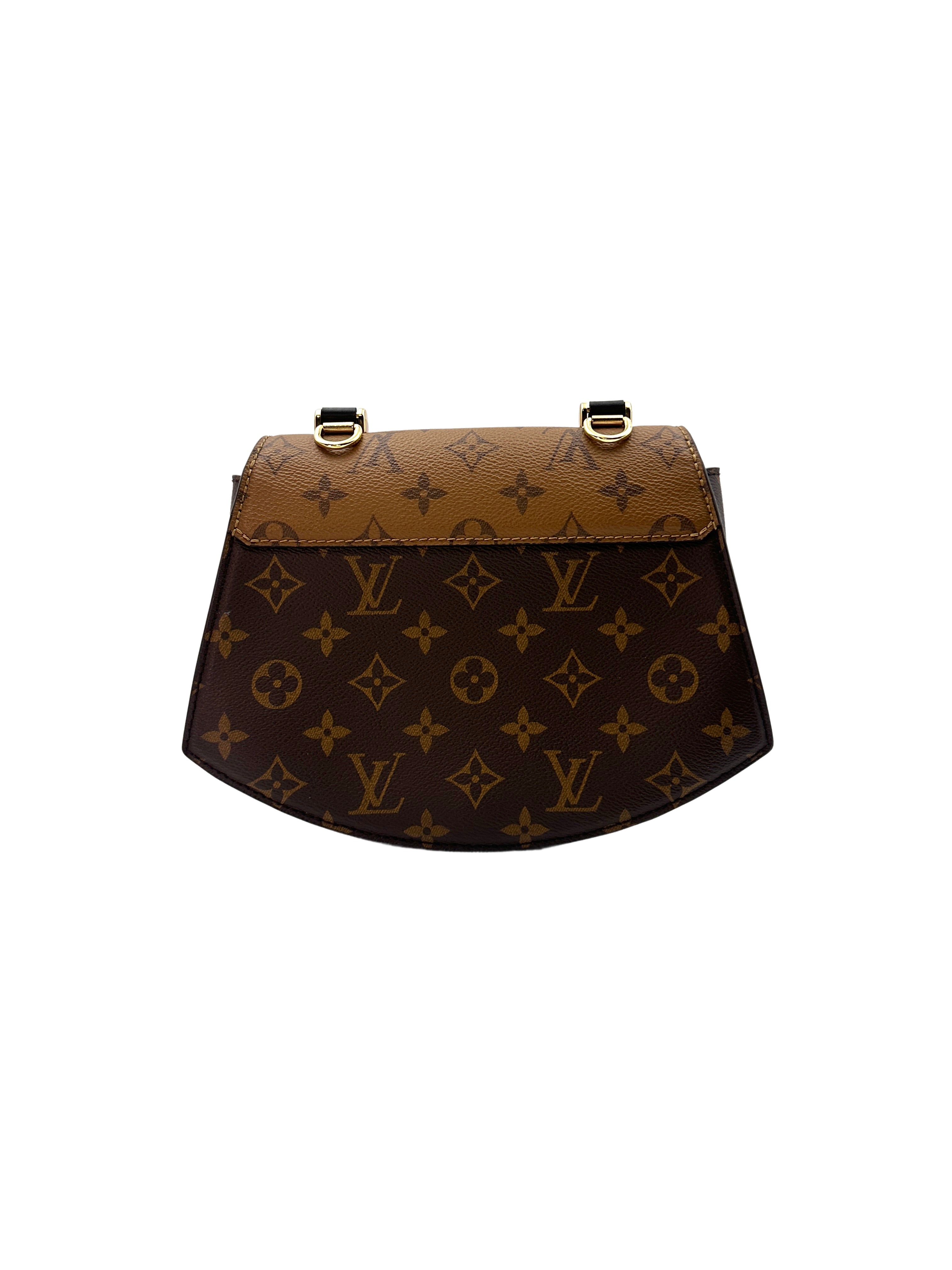 Louis Vuitton Tilsitt Brown Monogram Leather Handle Bag LV1874