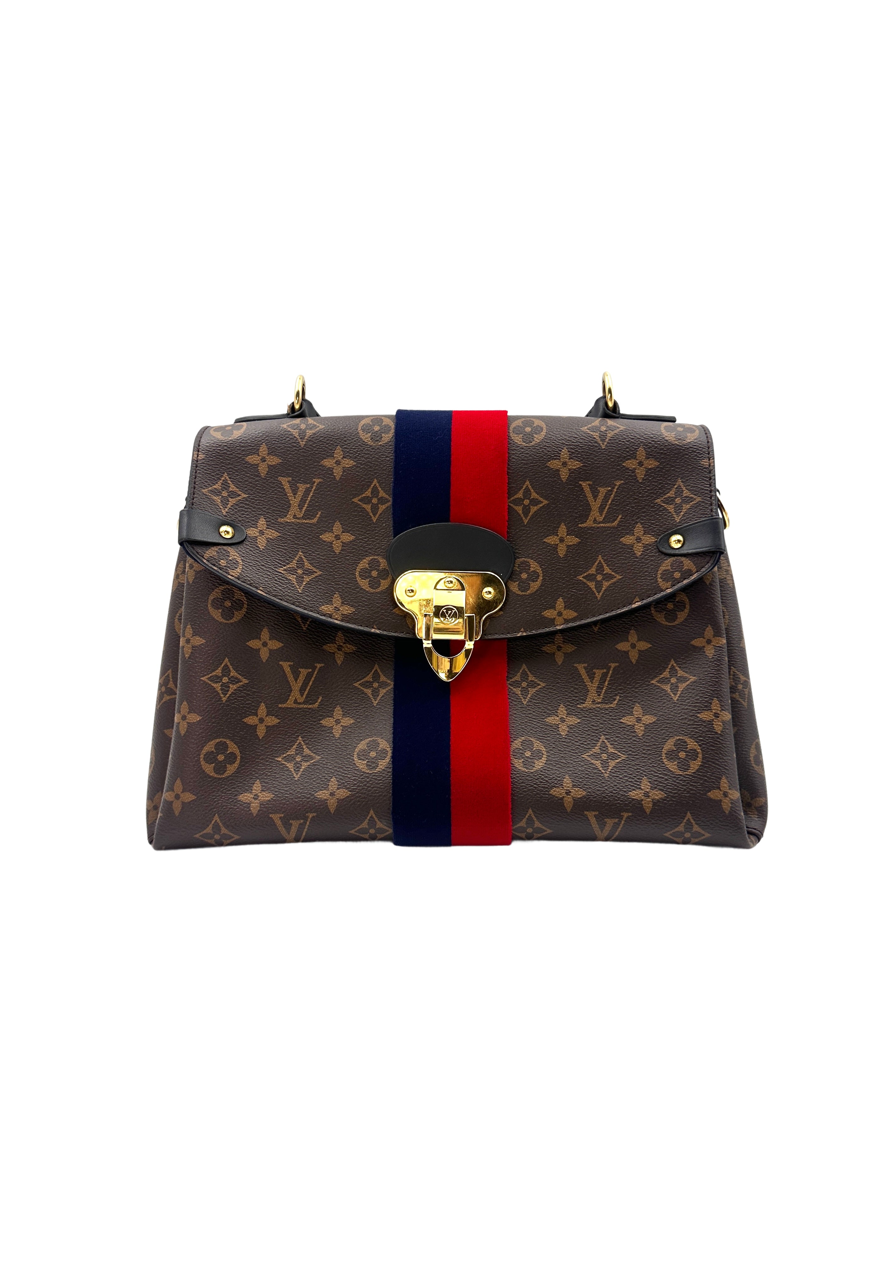 Louis Vuitton Georges BB Brown Monogram Leather Handle Bag LV1871