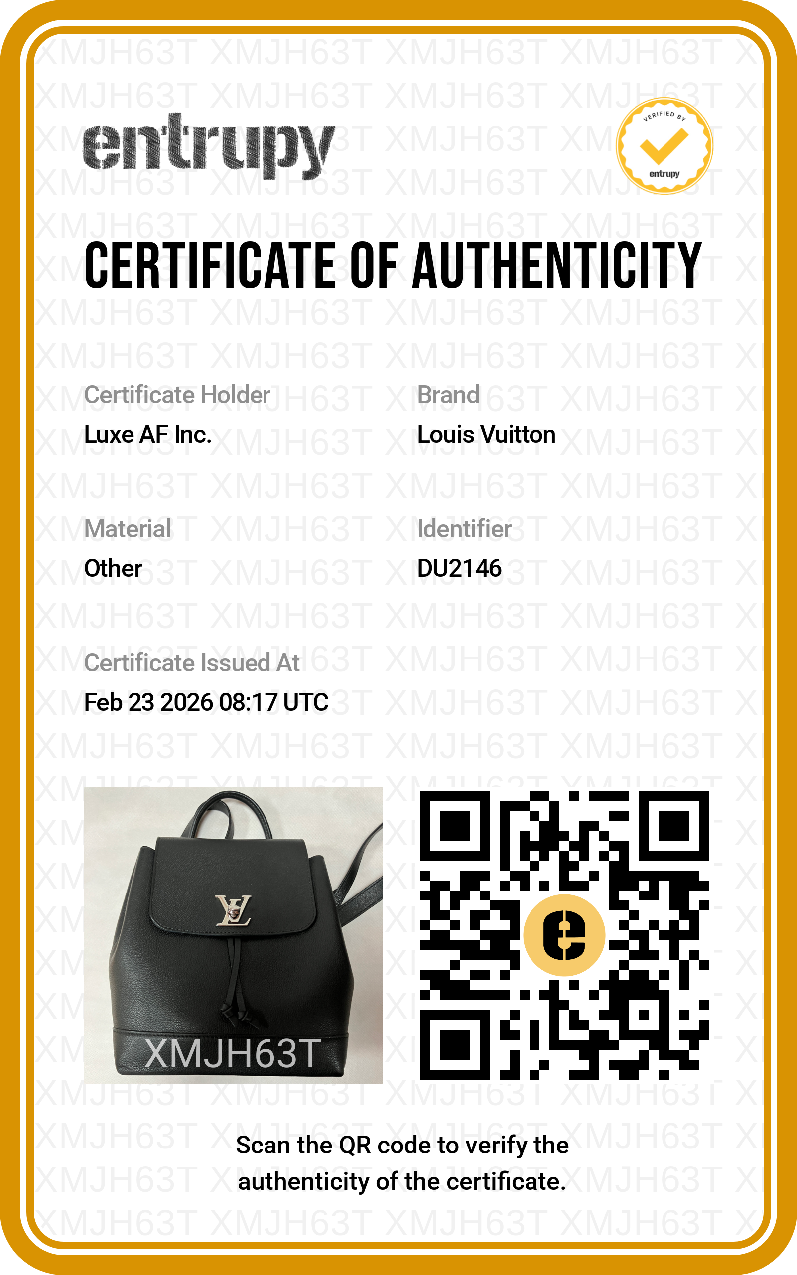 Louis Vuitton Lockme Black Taurillon Leather Backpack LV1878