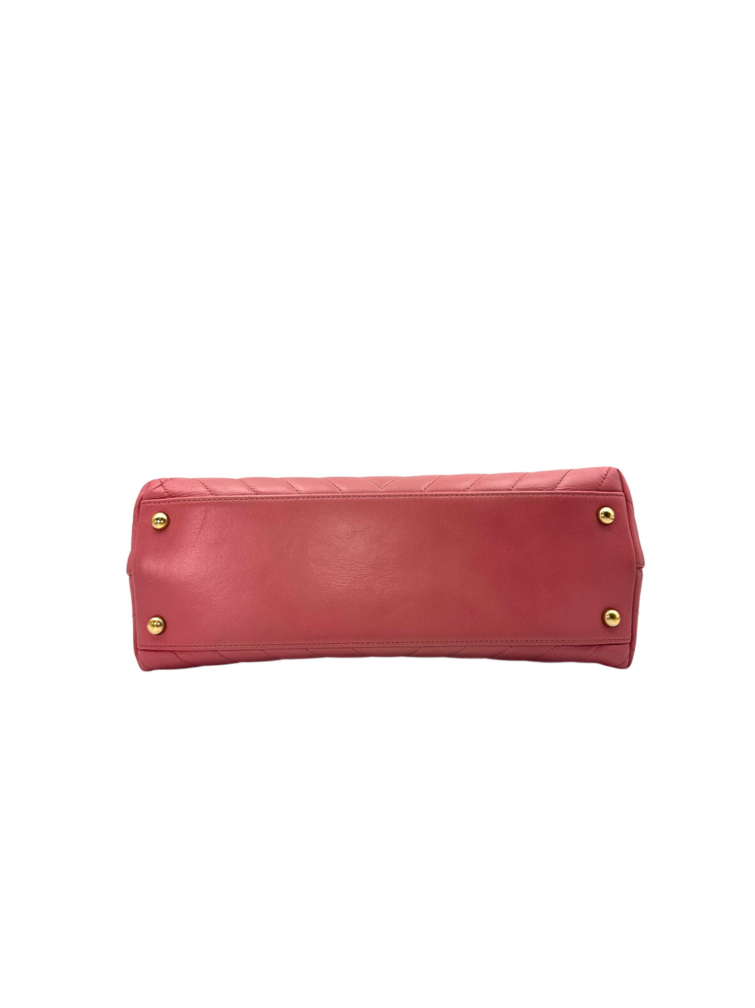 Chanel CoCo Handle Pink Chevron Quilted Leather Medium Size Handle Bag(25***66) CC1390