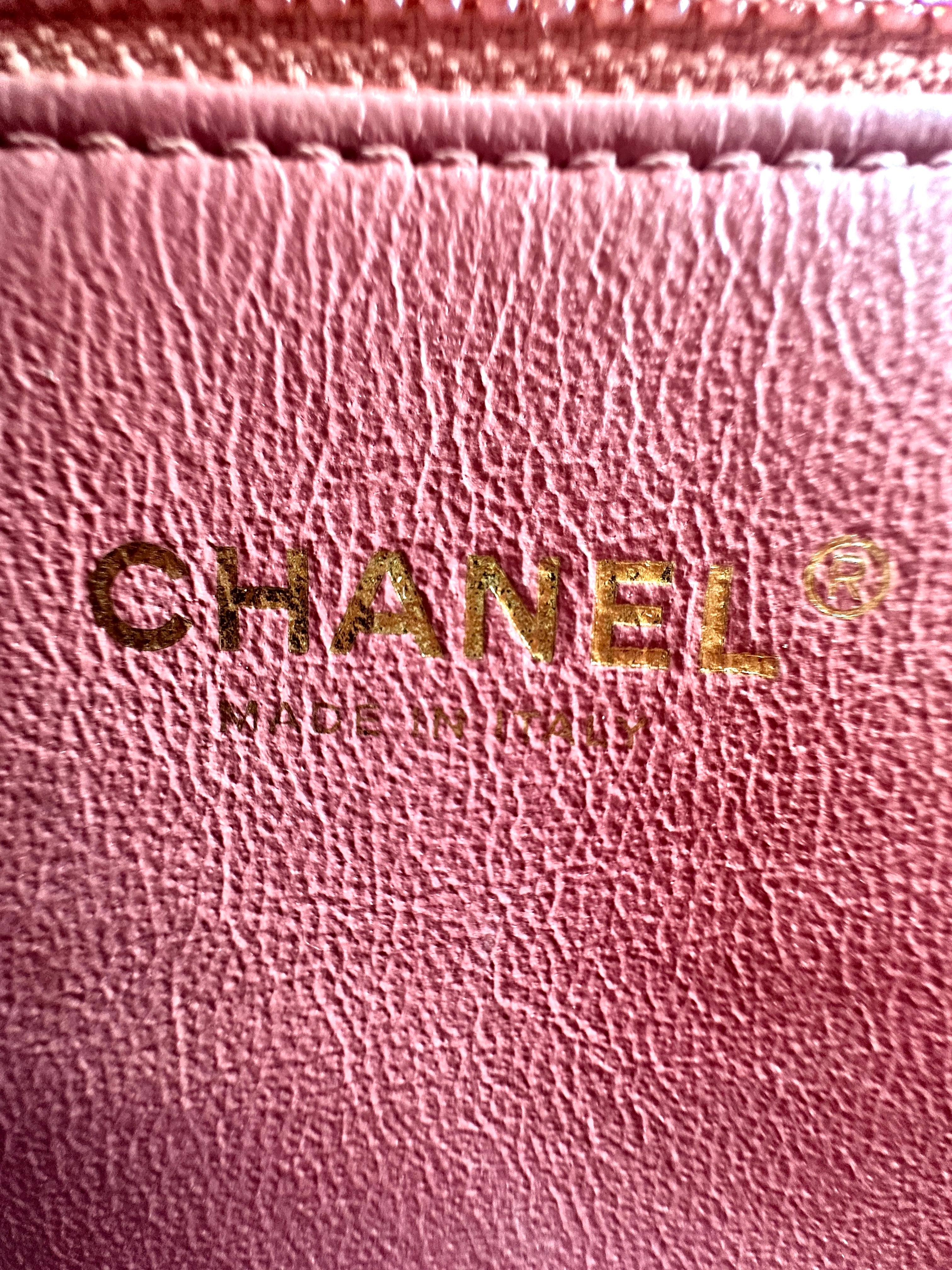 Chanel CoCo Handle Pink Chevron Quilted Leather Medium Size Handle Bag(25***66) CC1390