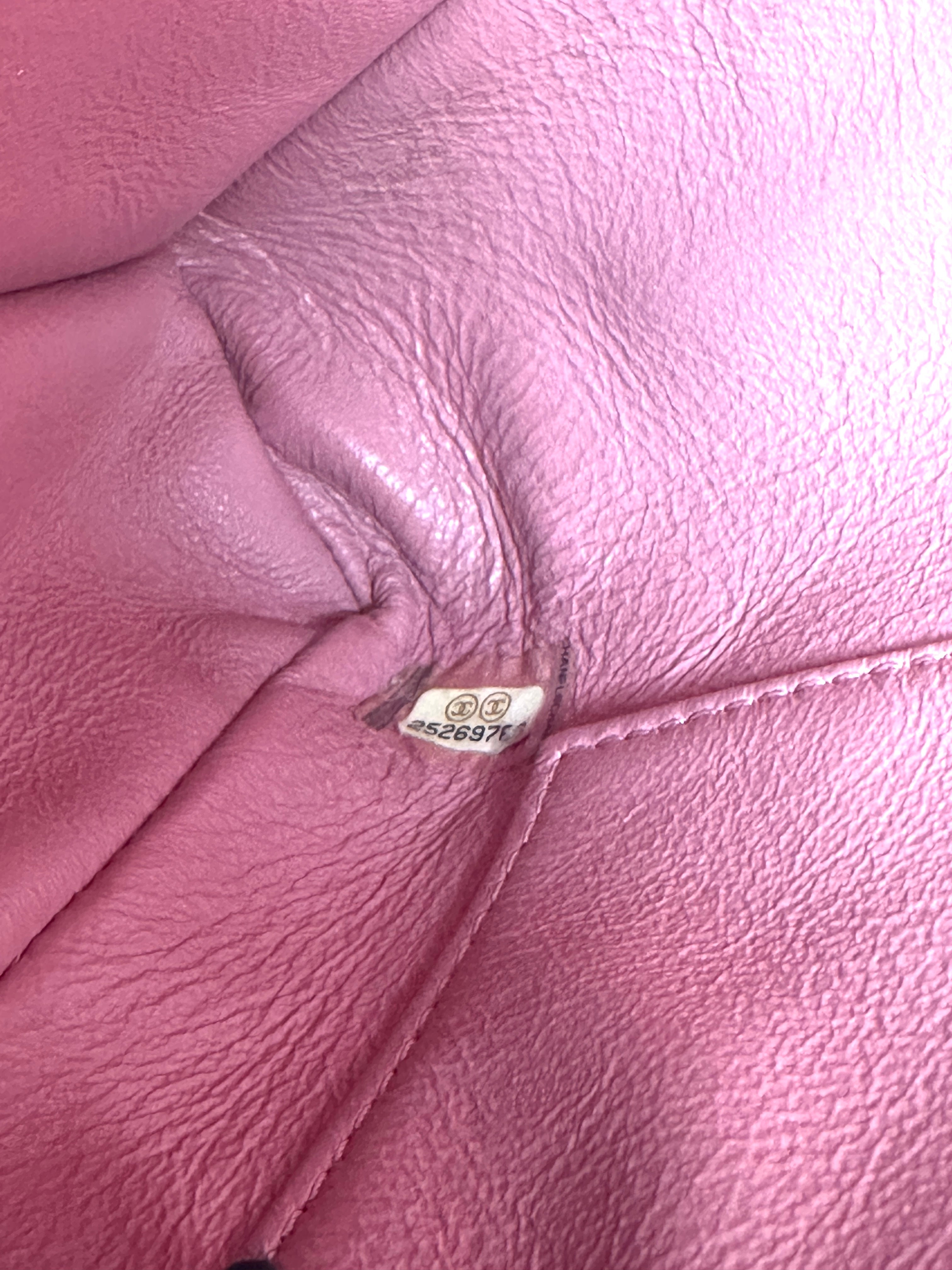 Chanel CoCo Handle Pink Chevron Quilted Leather Medium Size Handle Bag(25***66) CC1390