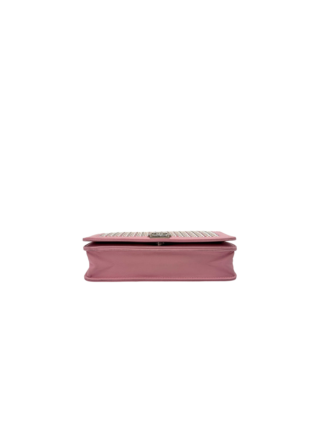 Chanel LeBoy Pink Woven Beads Lambskin Wallet On Chain(23***61) CC1388