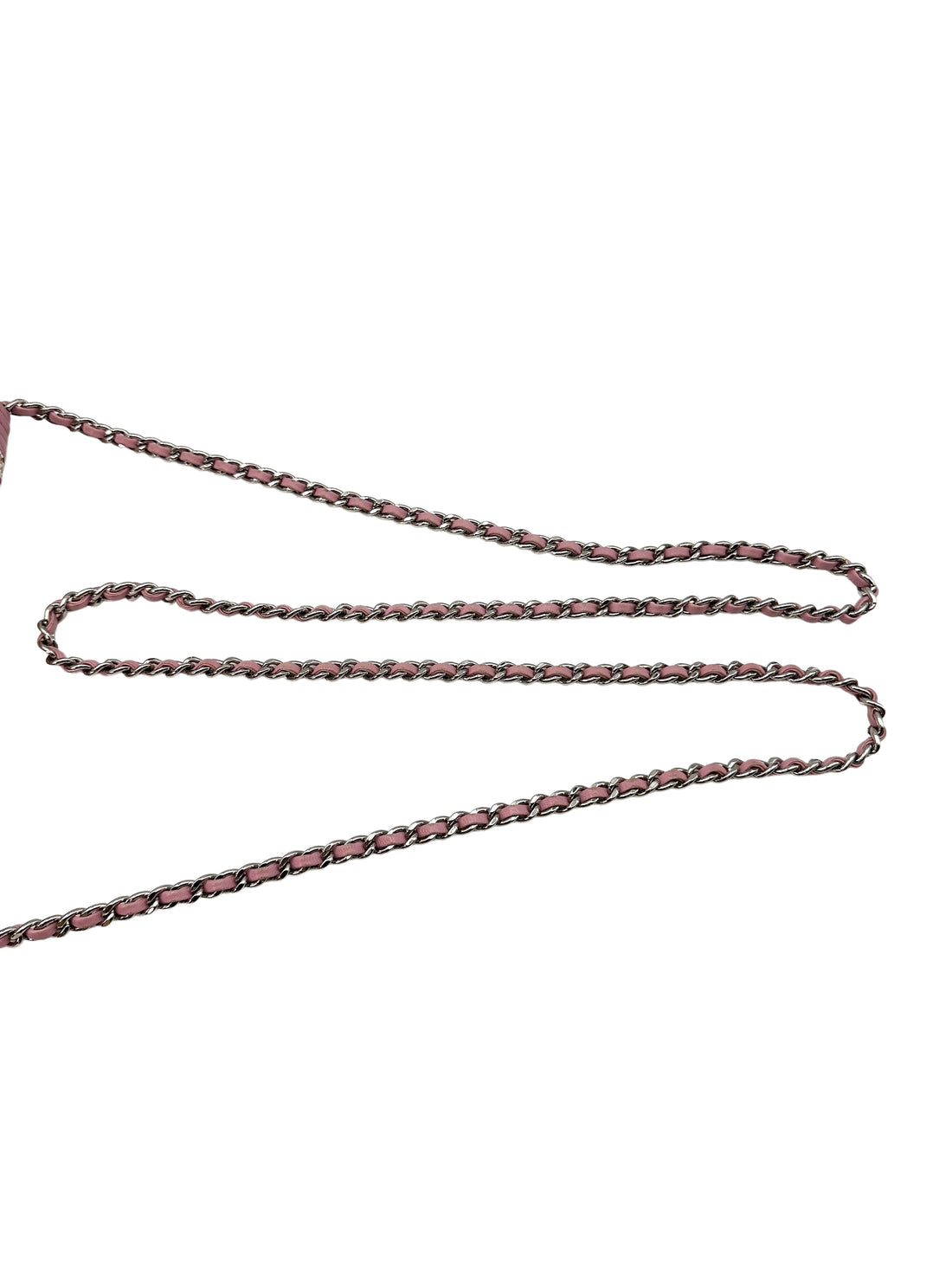 Chanel LeBoy Pink Woven Beads Lambskin Wallet On Chain(23***61) CC1388