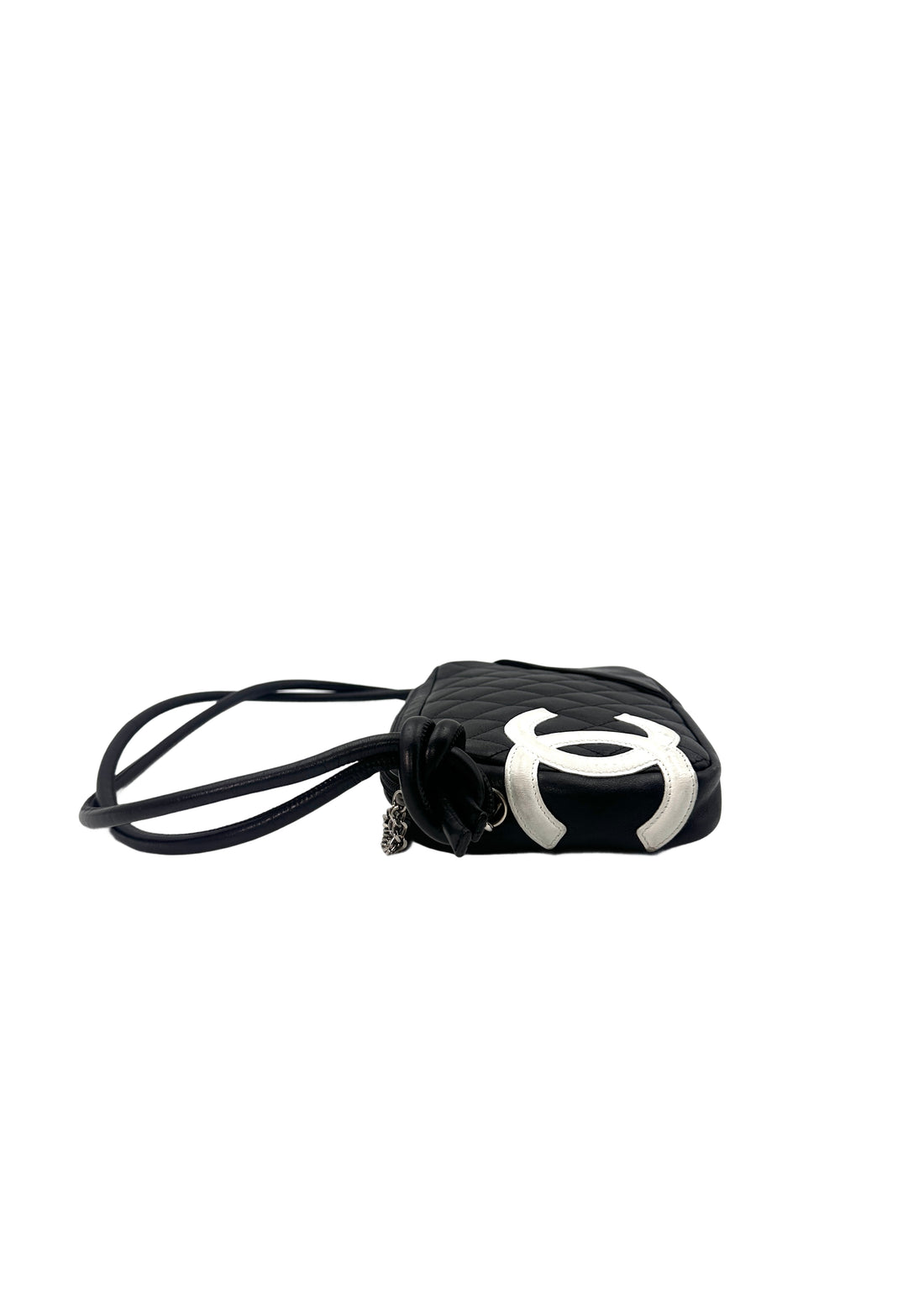 Chanel Cambon Ligne Black Quilted Crossbody Bag With White Logo(10***99)