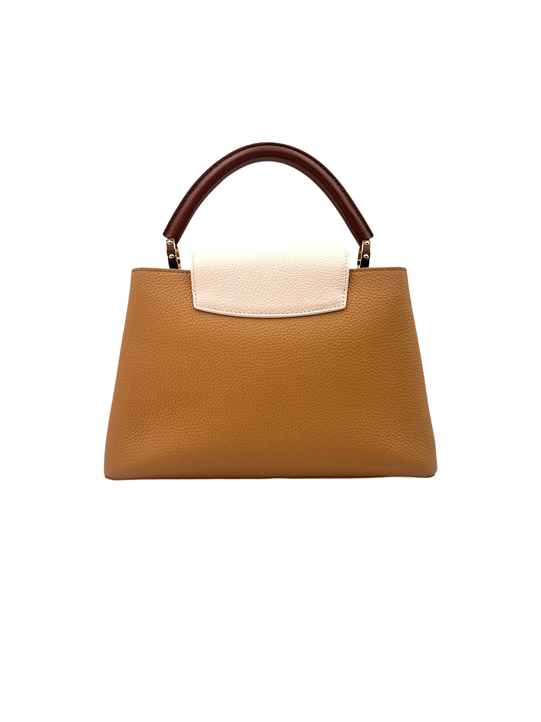 Louis Vuitton Capucines Beige Taurillon Leather Medium Size Handle Bag LV1880