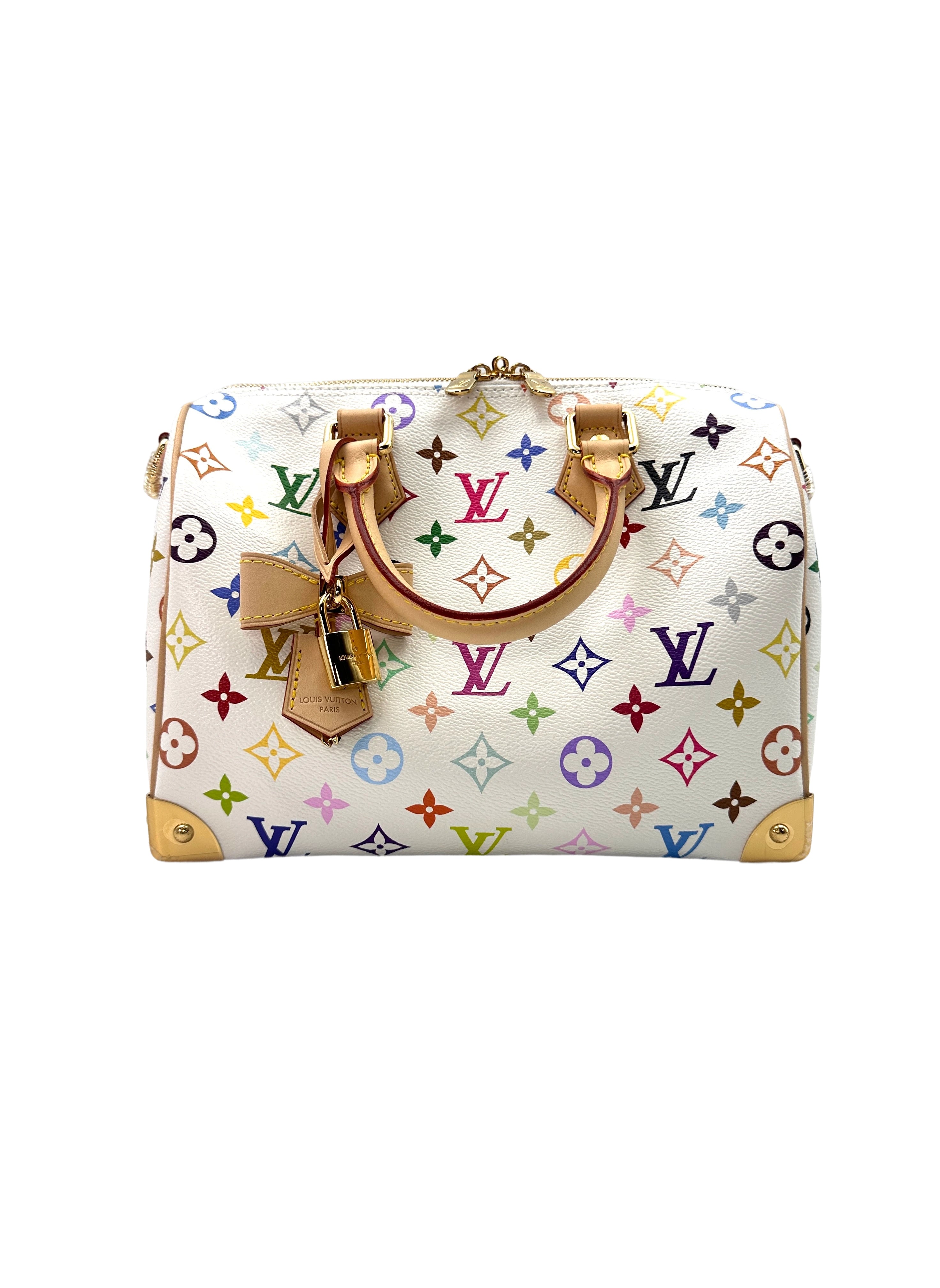 Louis Vuitton x Takashi Murakami Multicolor Monogram Speedy30 Handle Bag LV1882