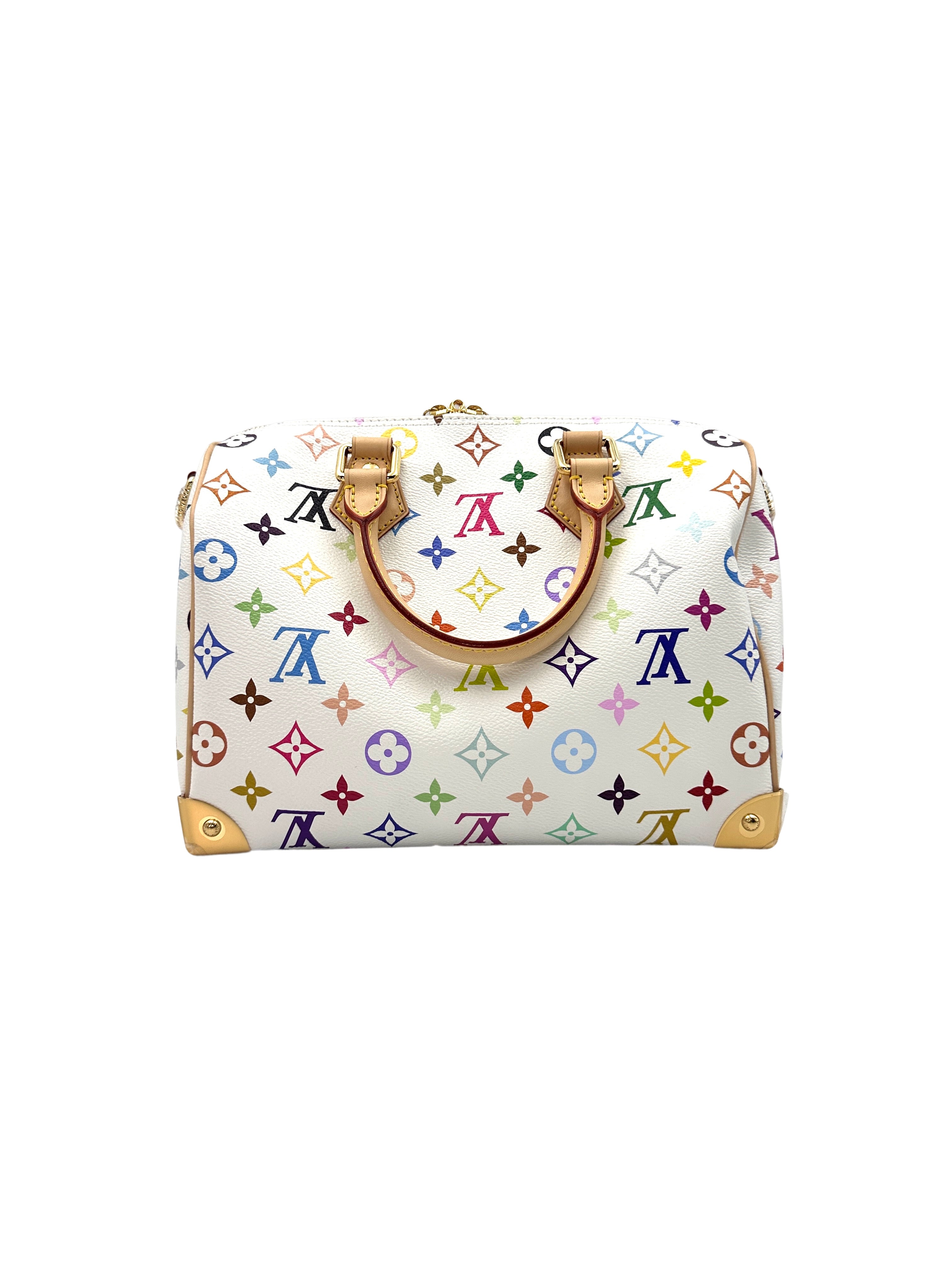 Louis Vuitton x Takashi Murakami Multicolor Monogram Speedy30 Handle Bag LV1882