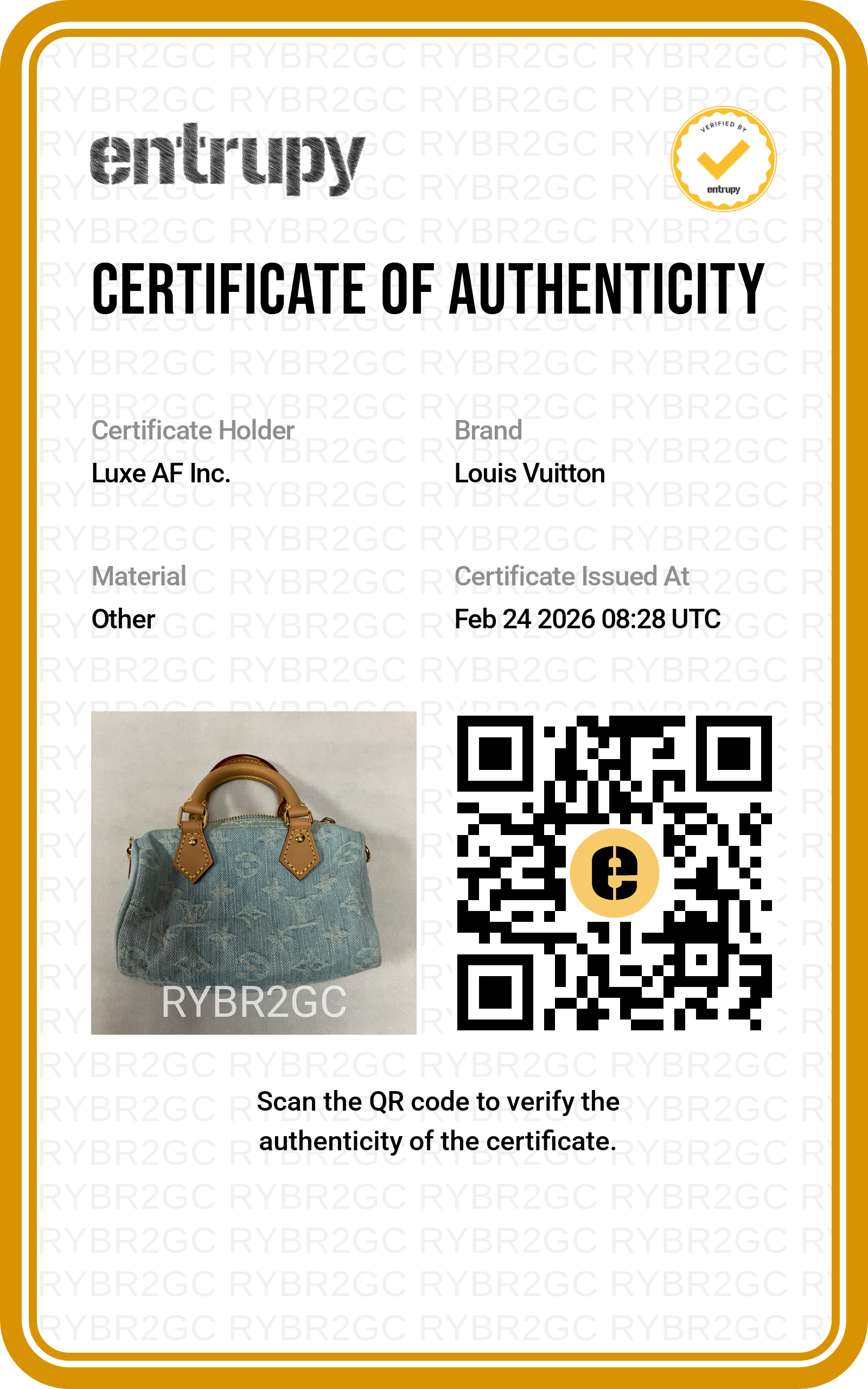 Louis Vuitton Nano Speedy Monogram Denim Handle Bag LV1883