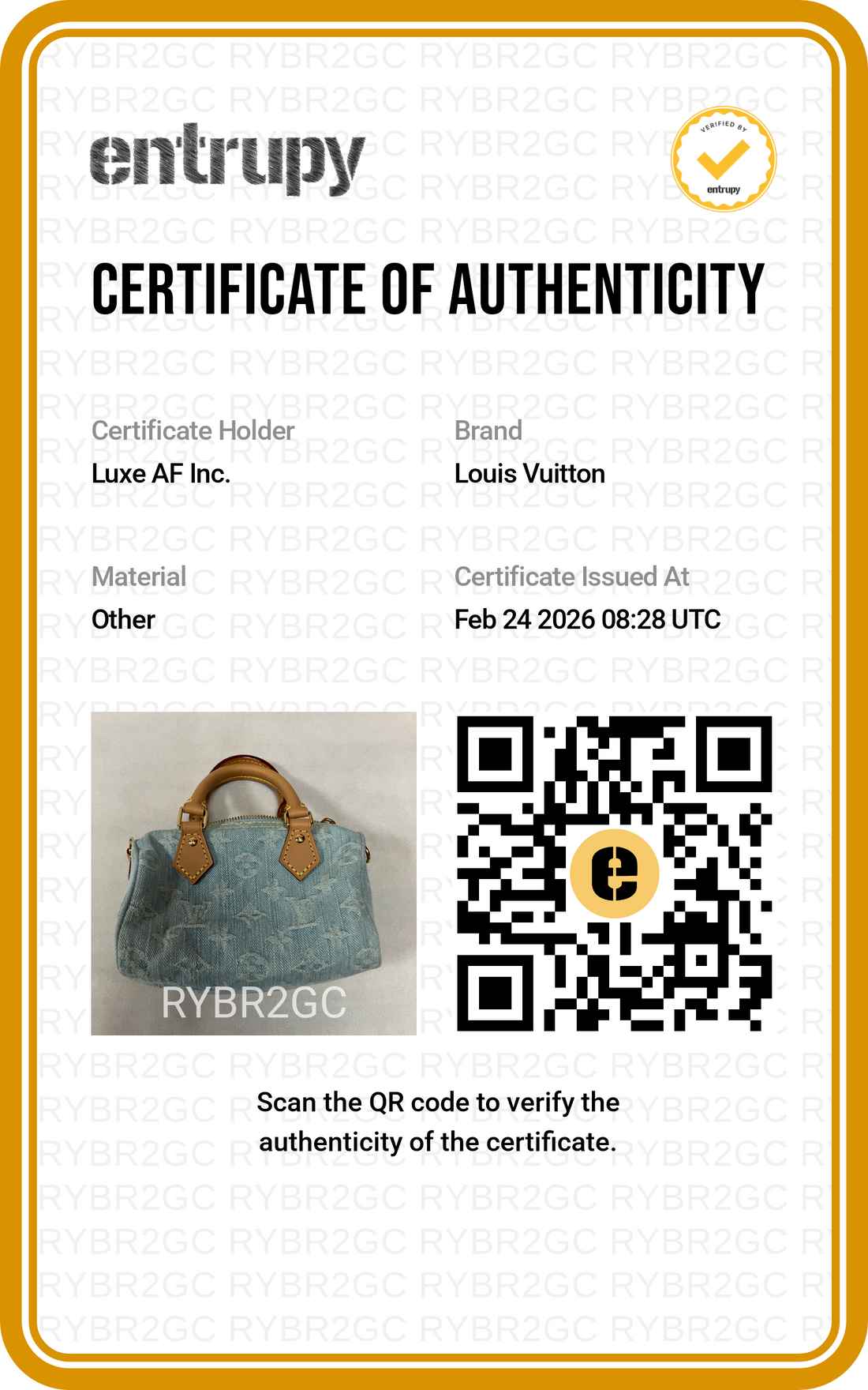 Louis Vuitton Nano Speedy Monogram Denim Handle Bag LV1883