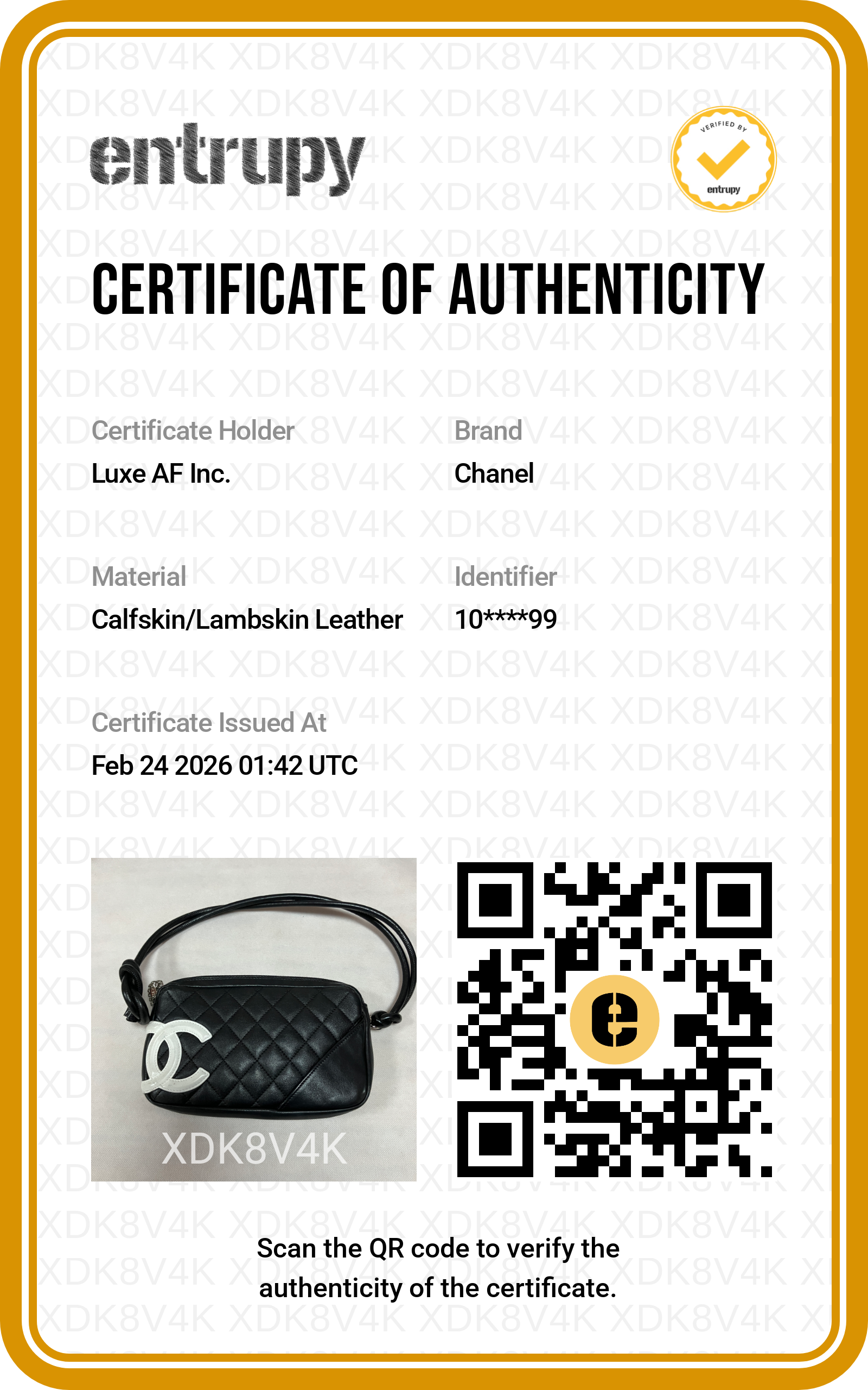 Chanel Cambon Ligne Black Quilted Crossbody Bag With White Logo(10***99)