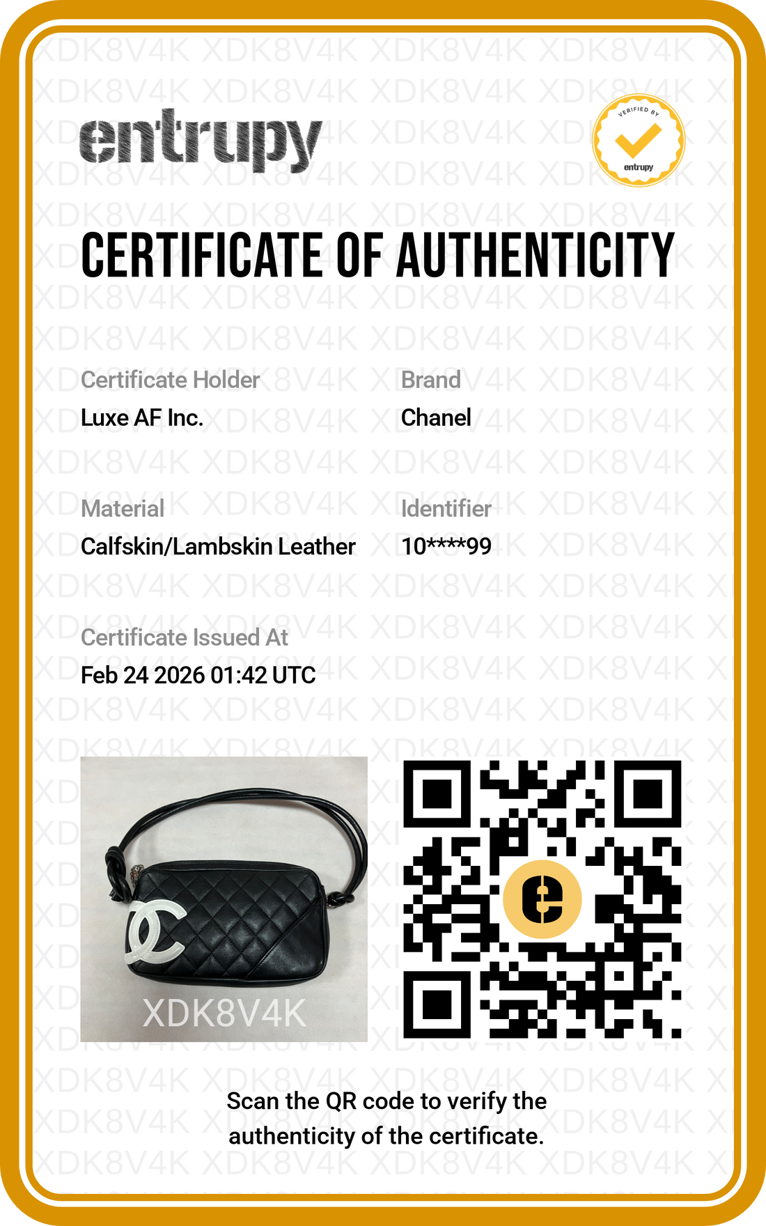 Chanel Cambon Ligne Black Quilted Crossbody Bag With White Logo(10***99)