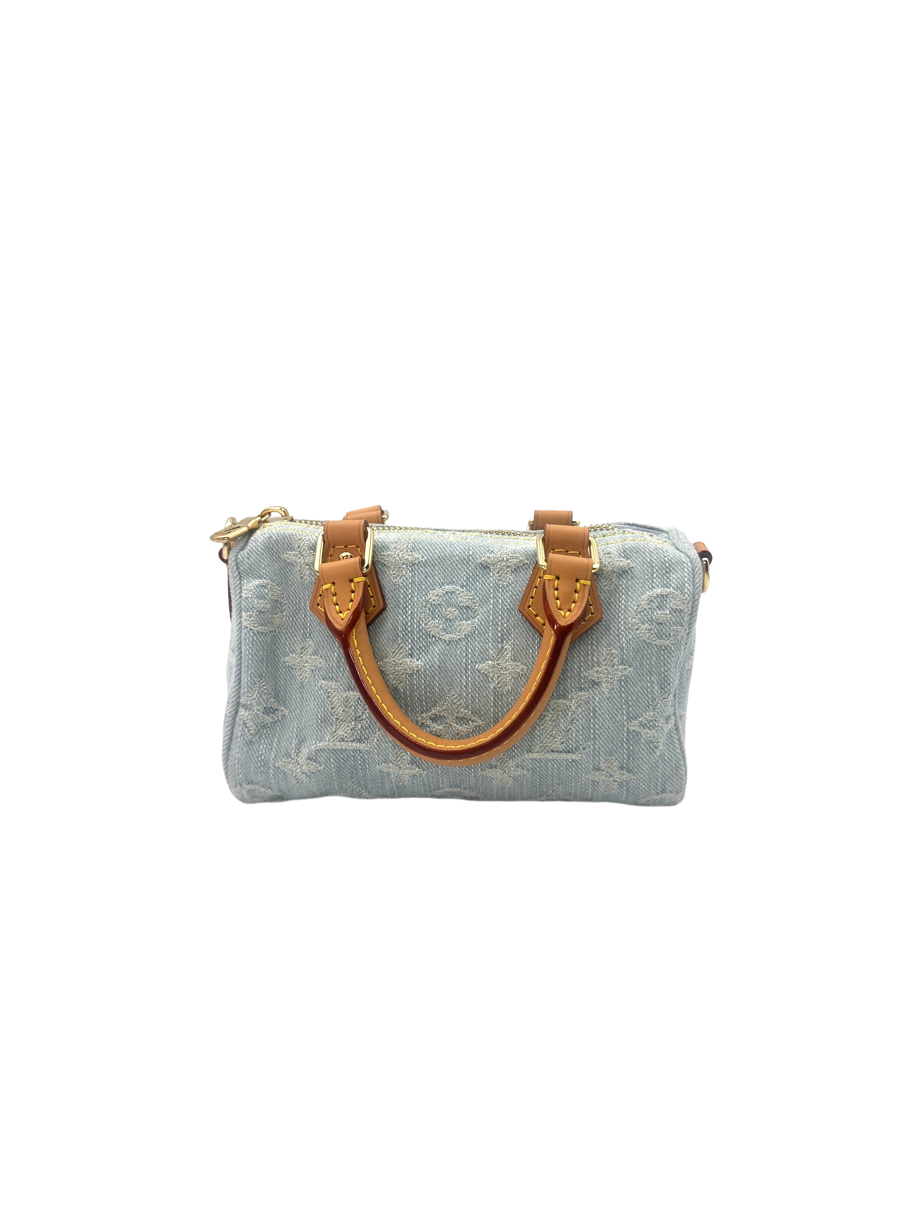 Louis Vuitton Nano Speedy Monogram Denim Handle Bag LV1883
