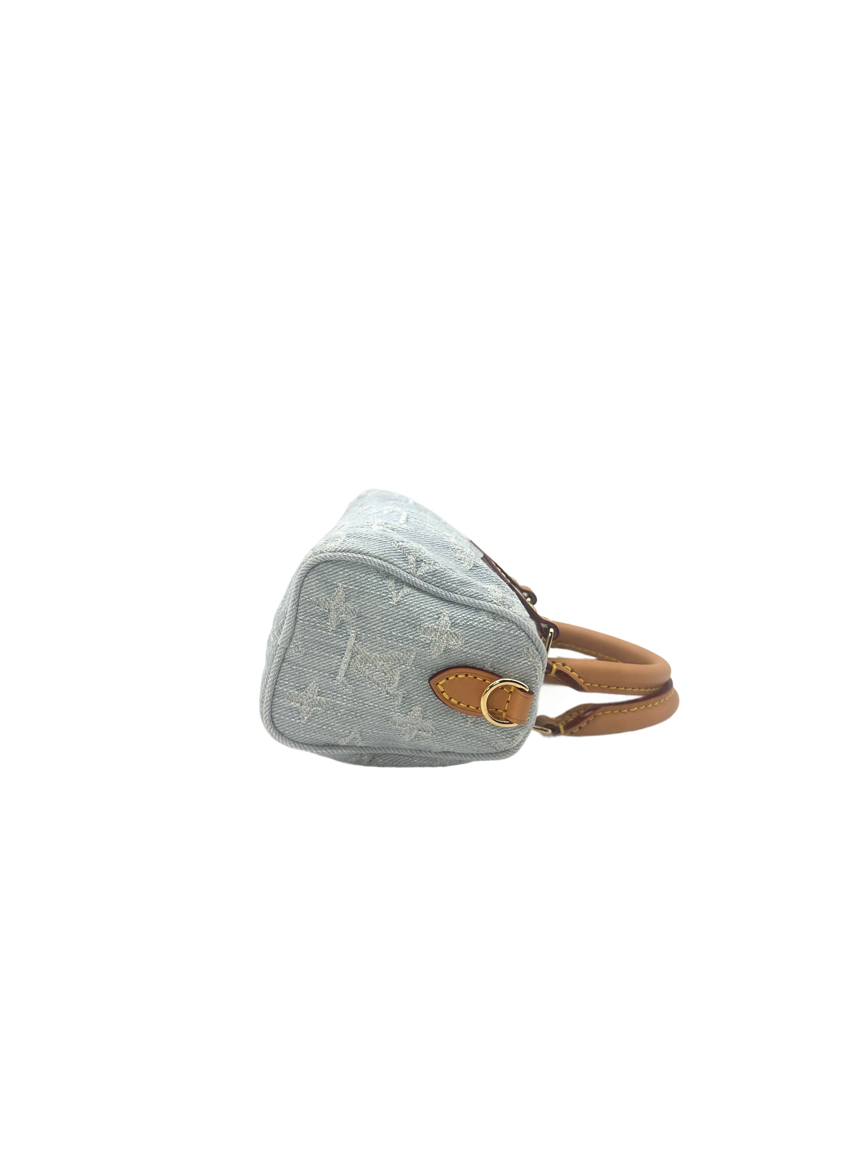 Louis Vuitton Nano Speedy Monogram Denim Handle Bag LV1883