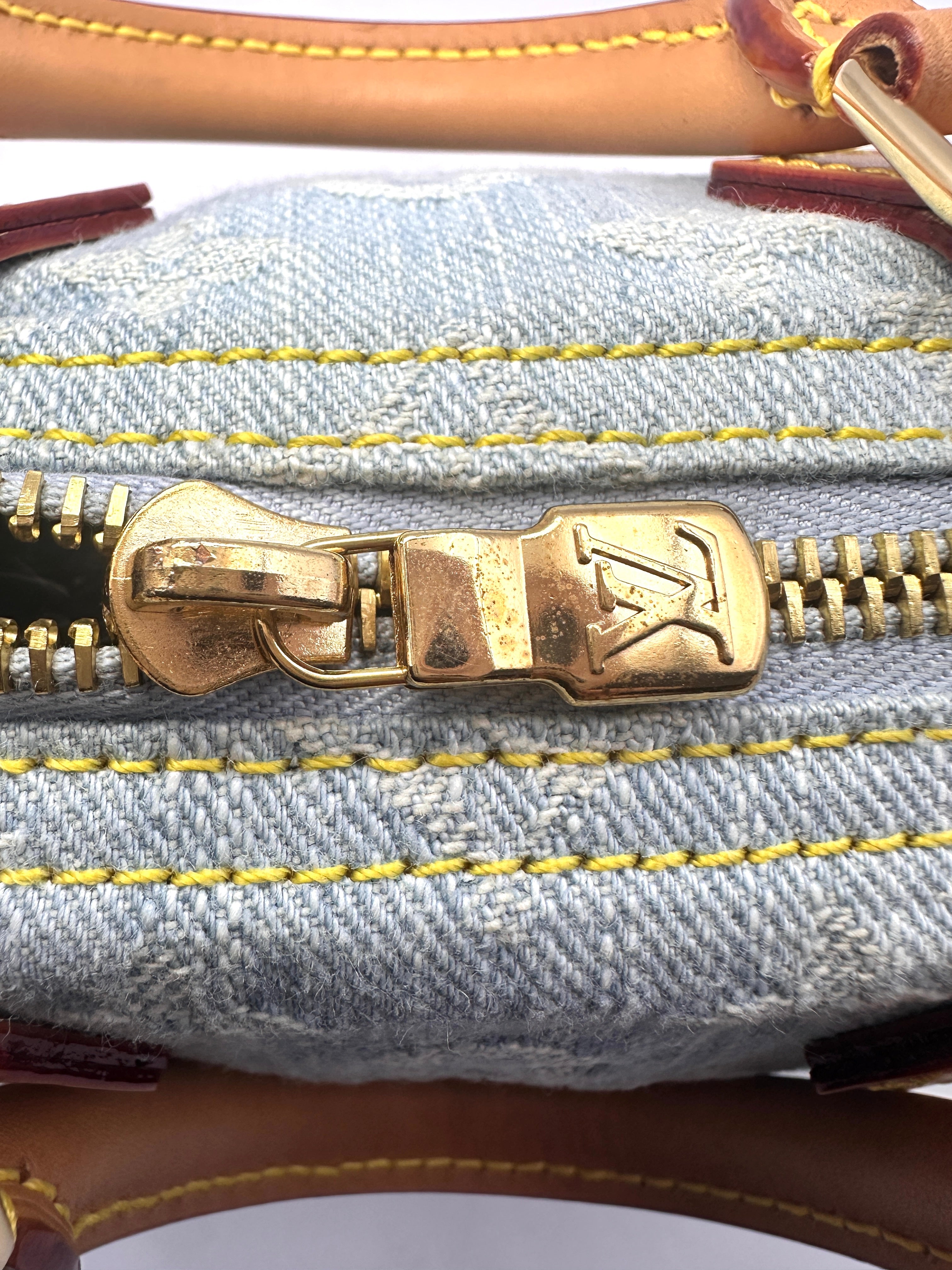 Louis Vuitton Nano Speedy Monogram Denim Handle Bag LV1883