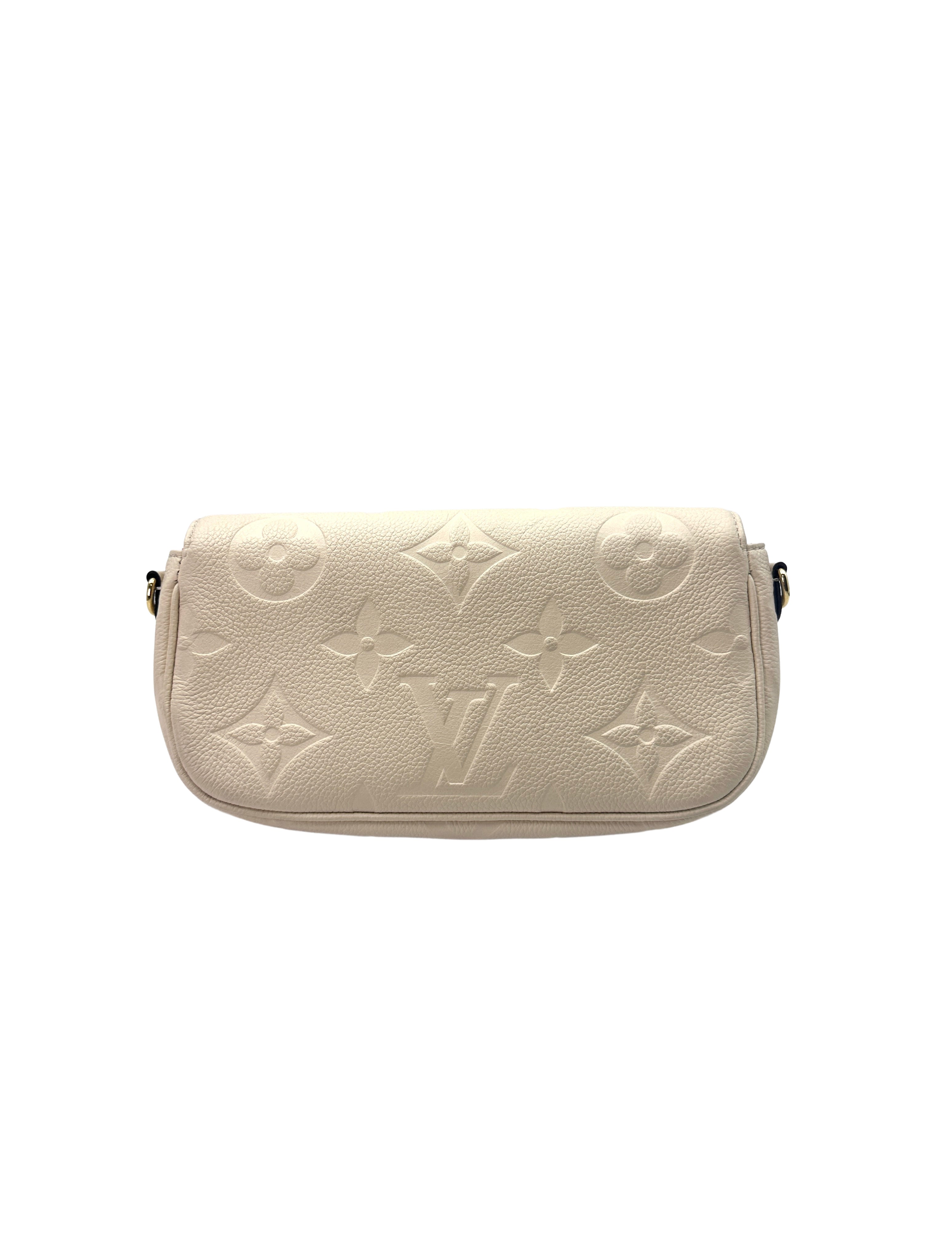 Louis Vuitton Ivy White Monogram Empreinte Leather Shoulder Bag LV1888