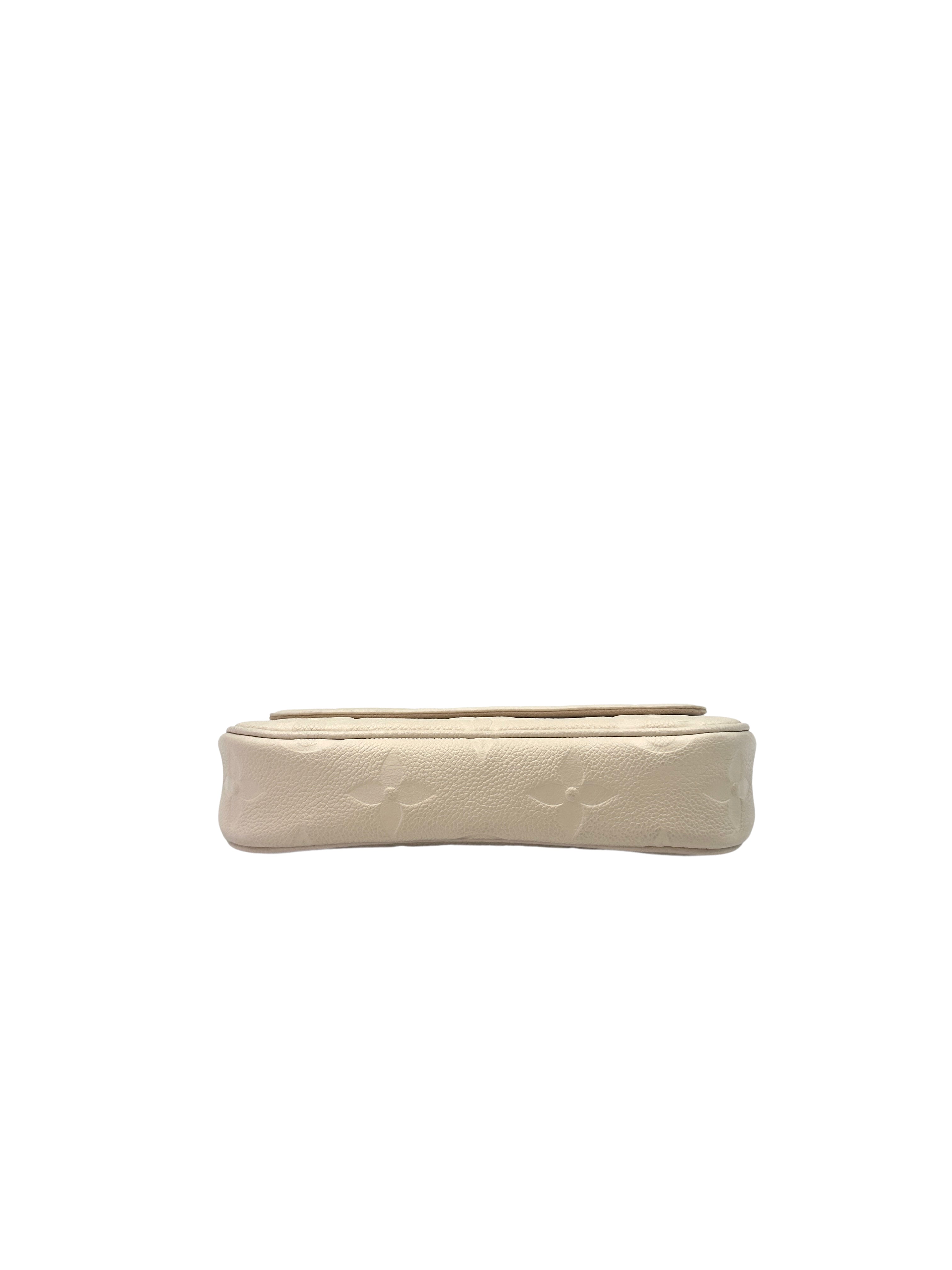 Louis Vuitton Ivy White Monogram Empreinte Leather Shoulder Bag LV1888