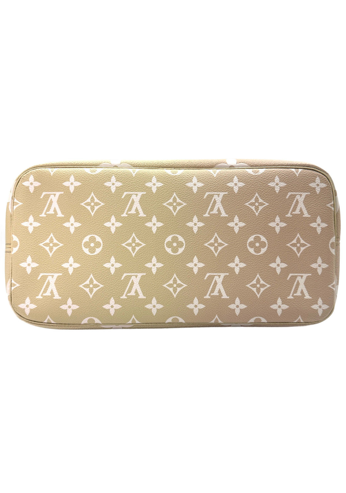 Louis Vuitton "Spring In The City" Neverfull Sunsetset Kaki Monogram Medium Size Handle Bag With Pouch LV1893