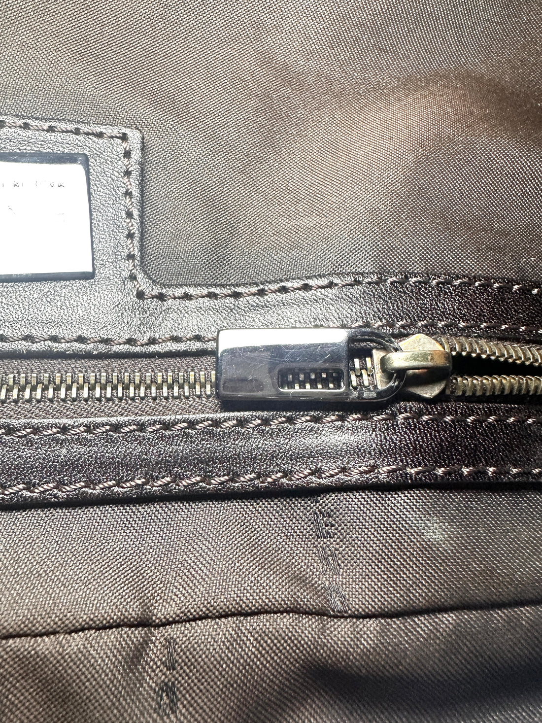 Fendi Zucchino Brwon FF Monogram Handle Bag With Karlito Charm FF83