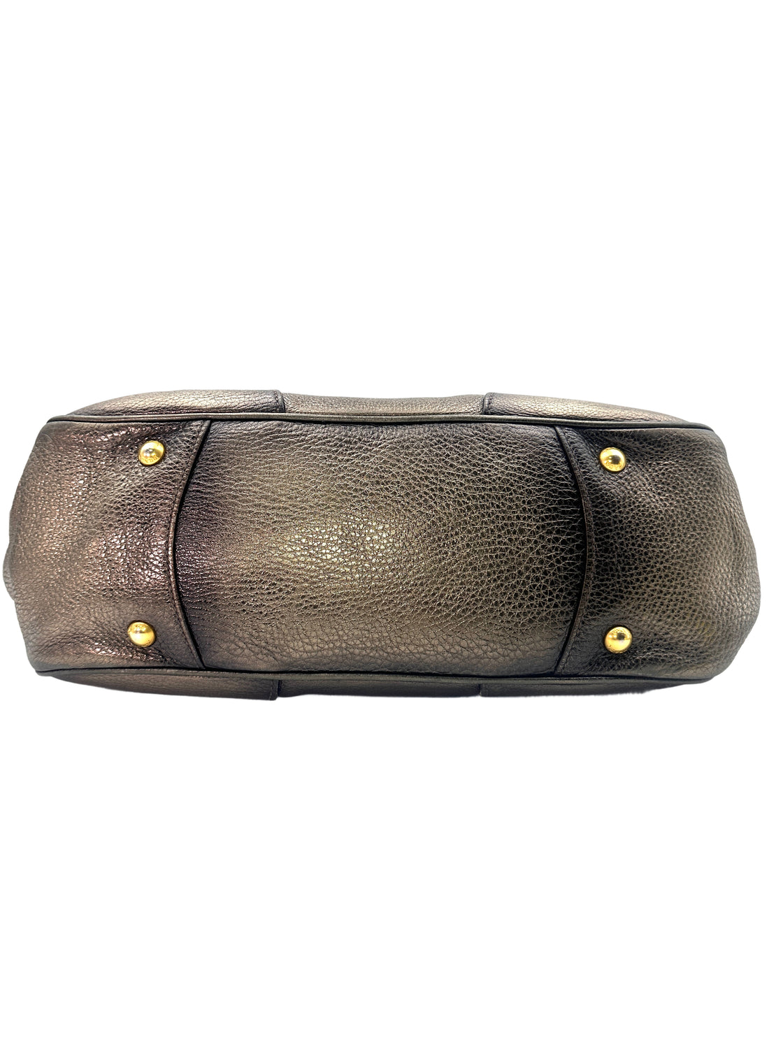 Prada Vitello Daino Brown Leather Handle Bag PR182