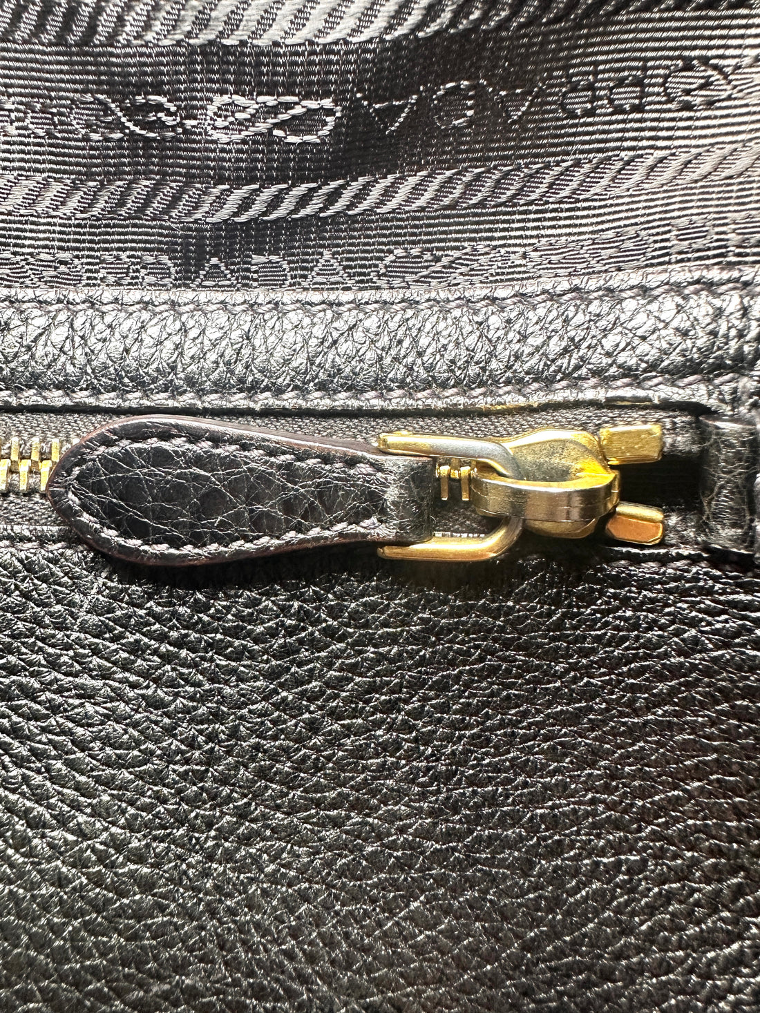 Prada Vitello Daino Brown Leather Handle Bag PR182