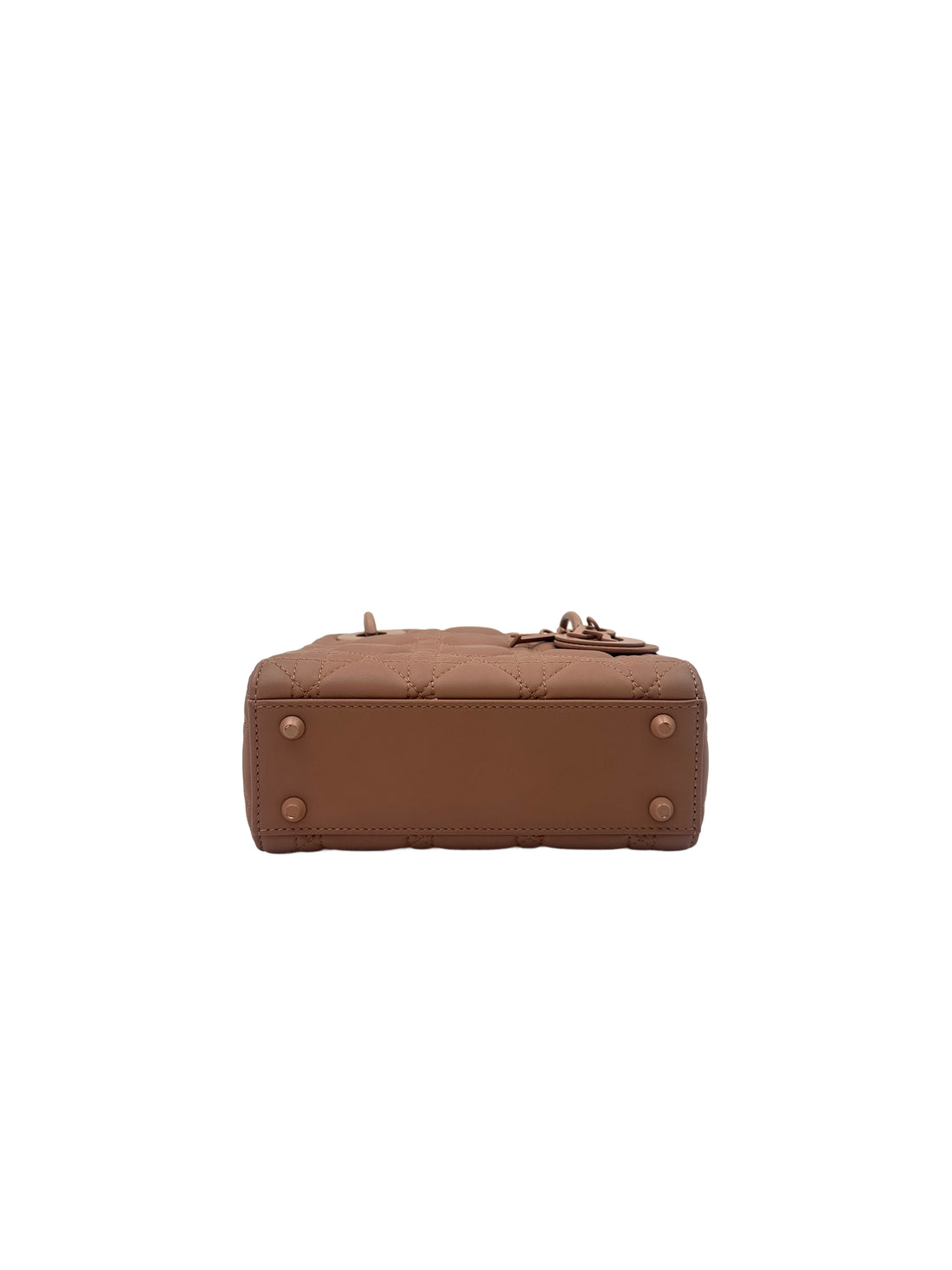 Christian Dior Lady Dior Powder Beige Cannage Leather Handle Bag With Powder Beige Charms DR487