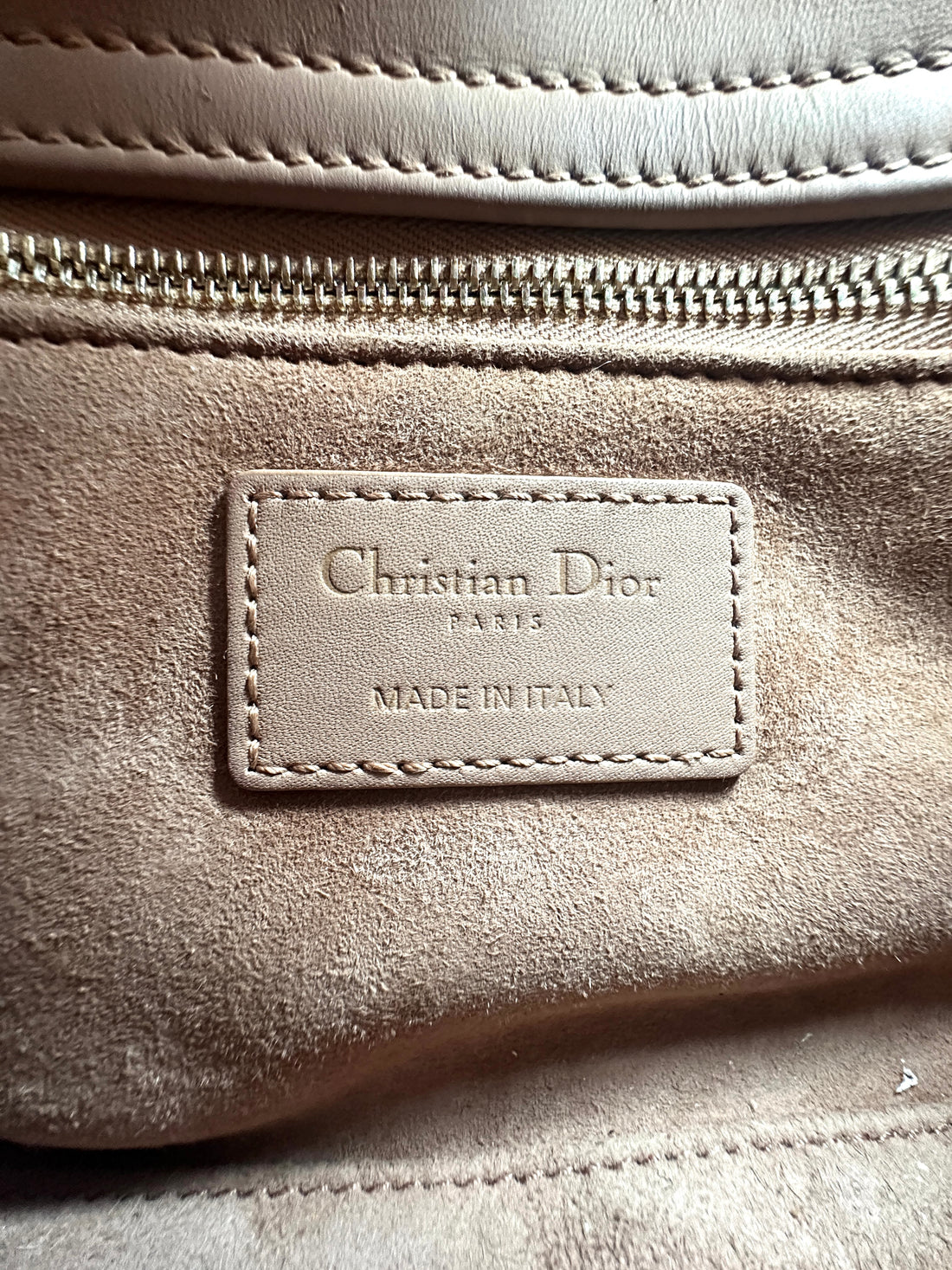 Christian Dior Lady Dior Powder Beige Cannage Leather Handle Bag With Powder Beige Charms DR487
