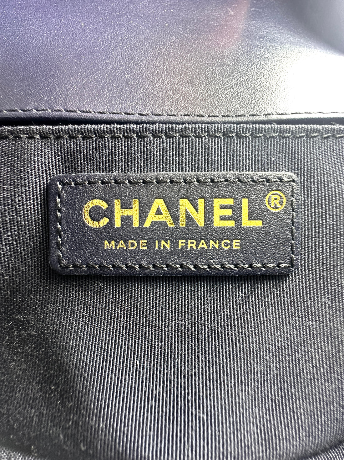 Chanel LeBoy Dark Blue Quilted Leather Small Size Flap Bag With Gold Buckle(30***28) CC1395