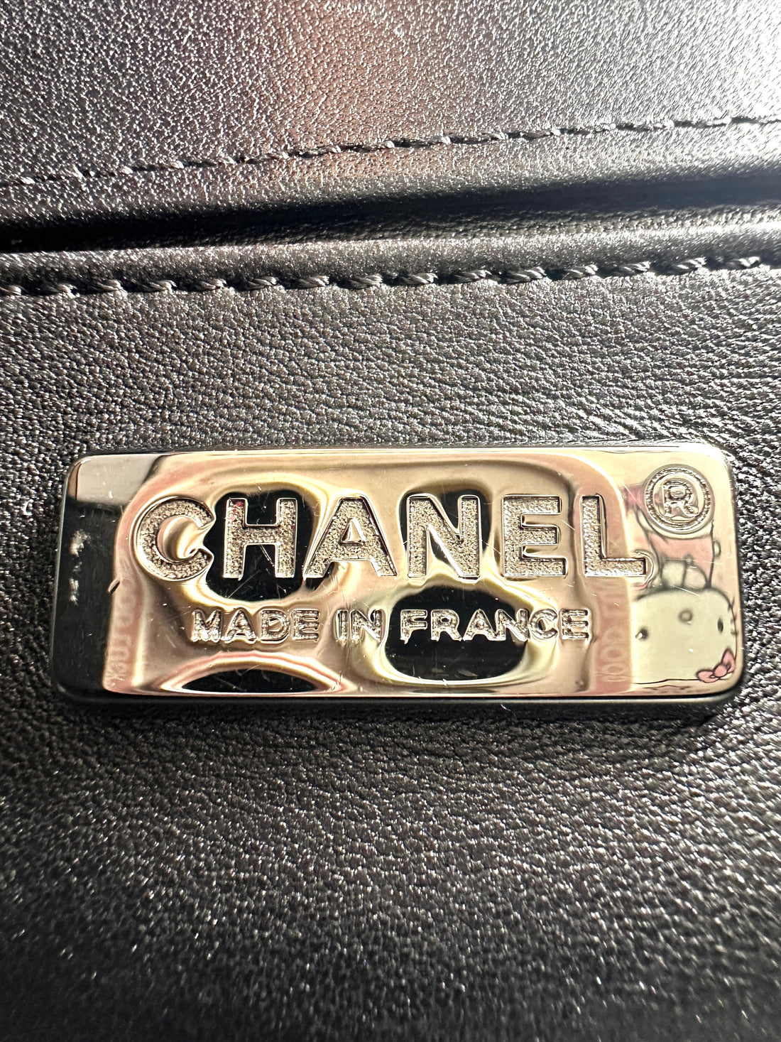 Chanel LeBoy Black Stingray Leather Flap Bag With Silver Buckle(21***34) CC1396