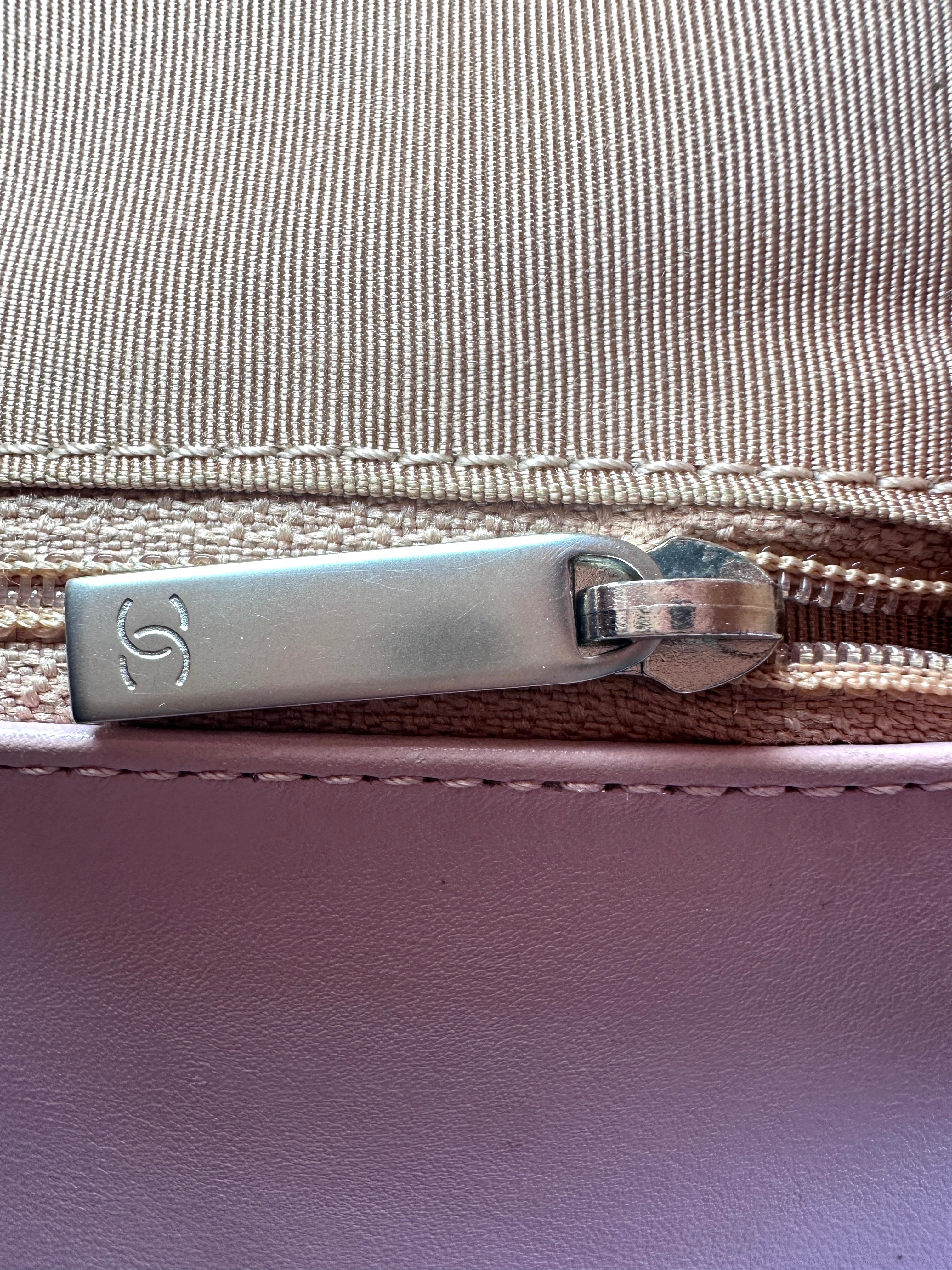 Chanel LeBoy Pink Quilted Leather Large Size Flap Bag With Silver Buckle(20***89) CC1401