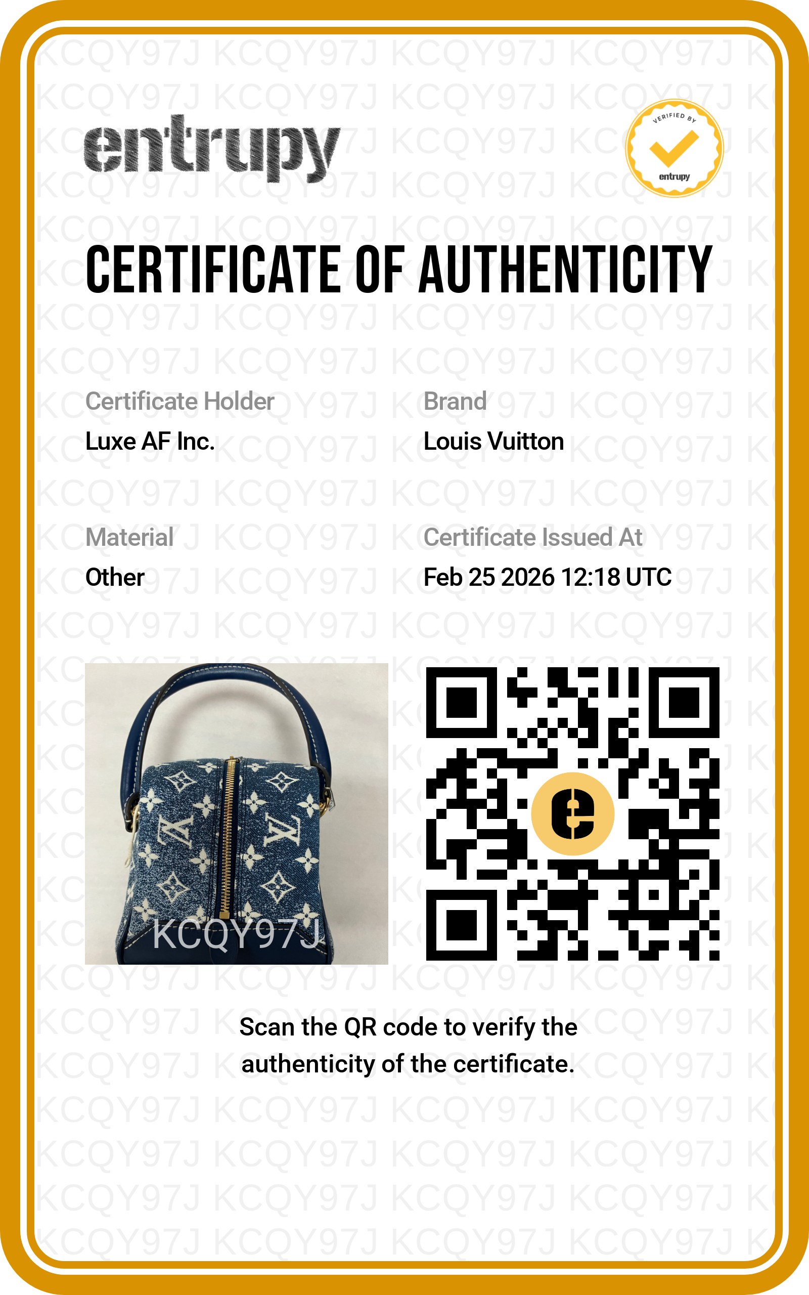 Louis Vuitton Blue Monogram Jacquard Denim Square Bag LV1913