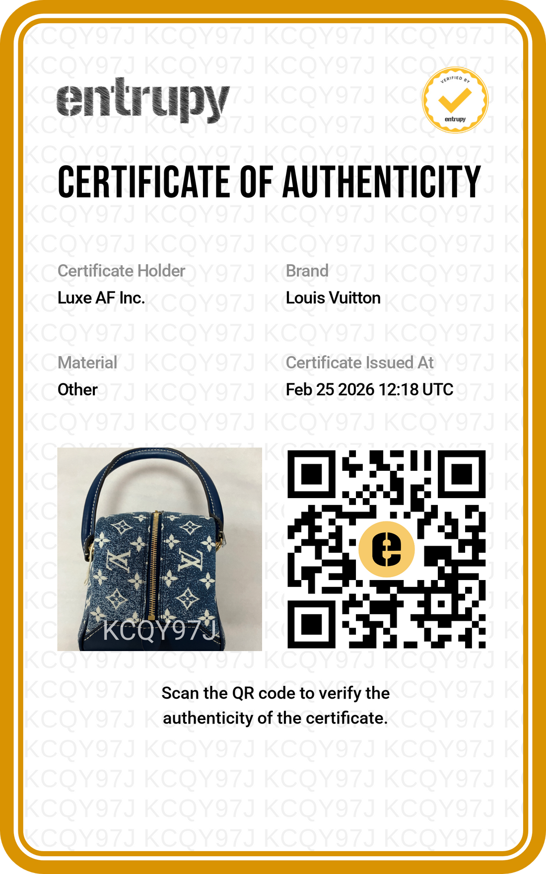 Louis Vuitton Blue Monogram Jacquard Denim Square Bag LV1913