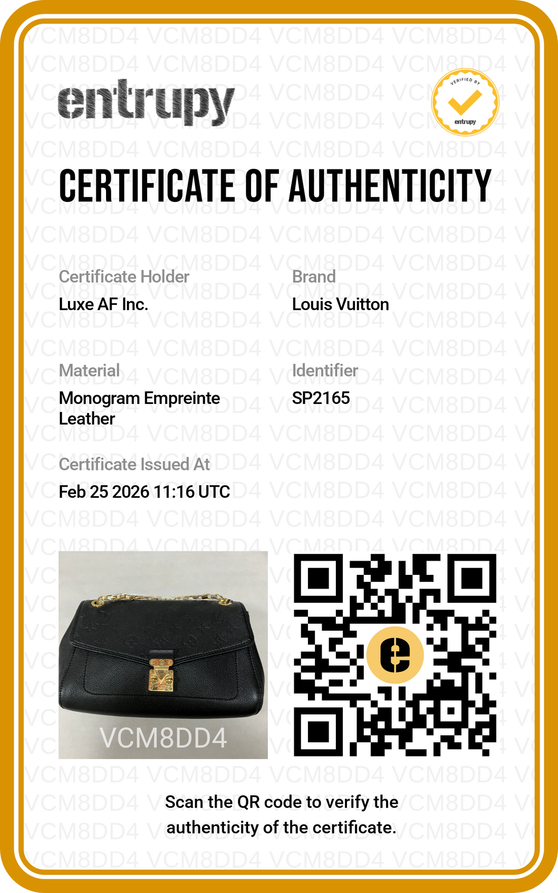 Louis Vuitton Saint Germain Black Monogram Empreinte Leather Shoulder Bag LV1896