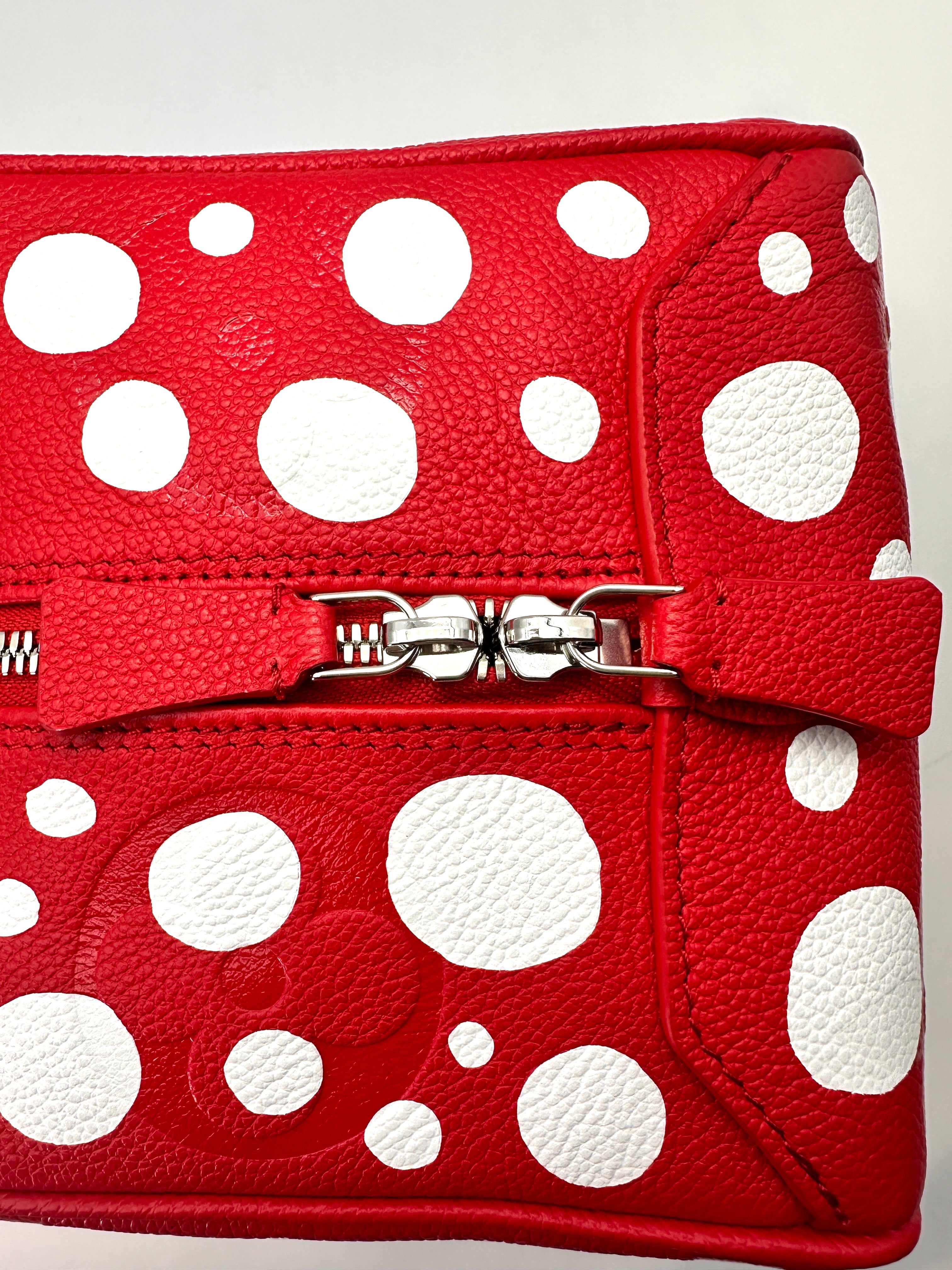 Louis Vuitton x Yayoi Kusama Red Monogram Empreinte Dots Square Bag LV1900