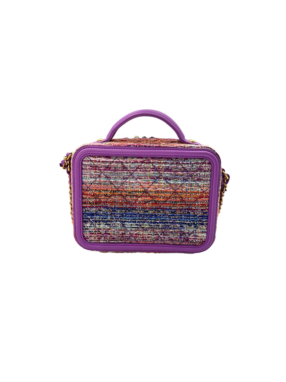 Chanel CC Filigree 20C Rainbow Tweed Handle Vanity Case(29***47) CC1407