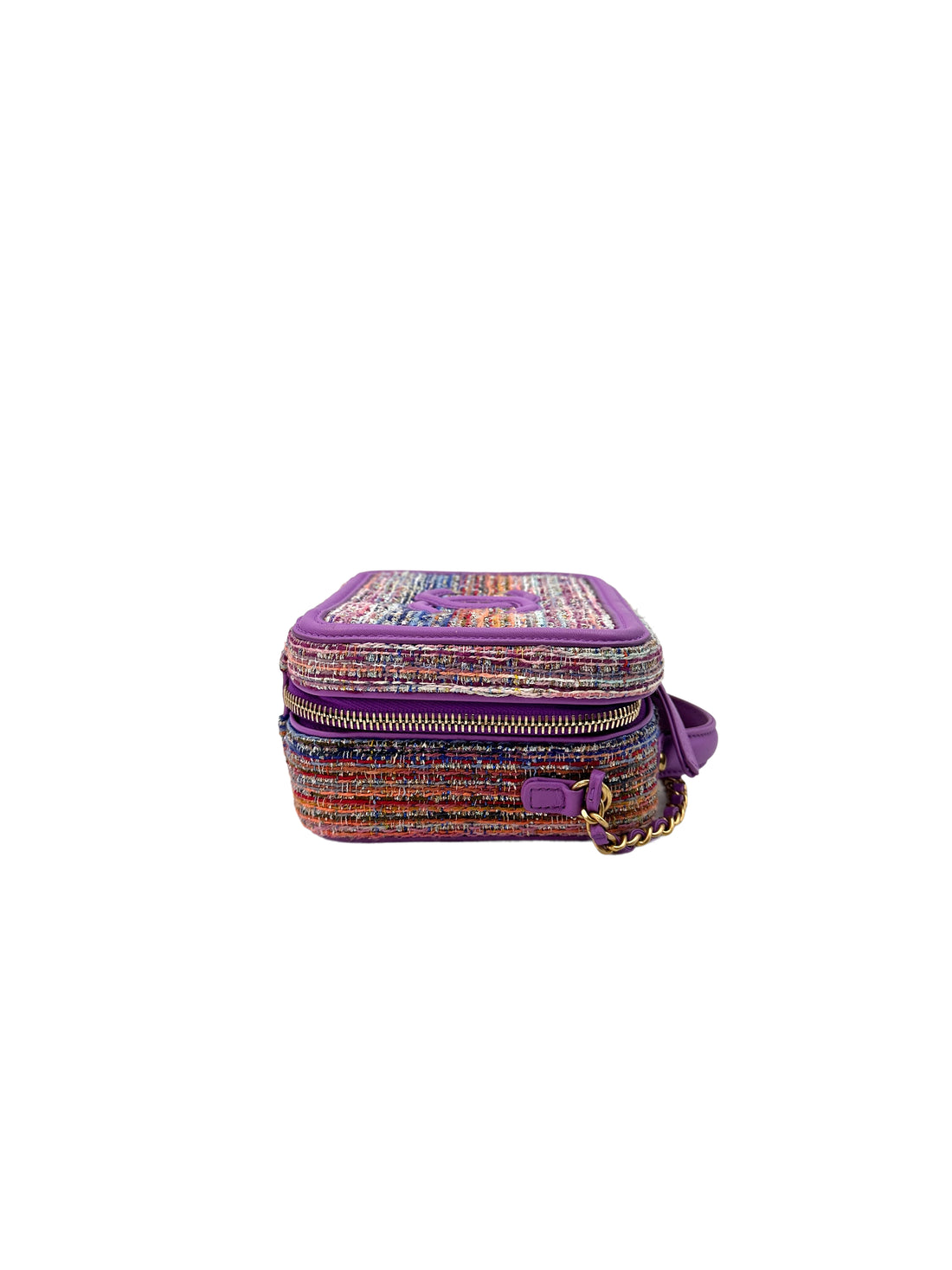 Chanel CC Filigree 20C Rainbow Tweed Handle Vanity Case(29***47) CC1407