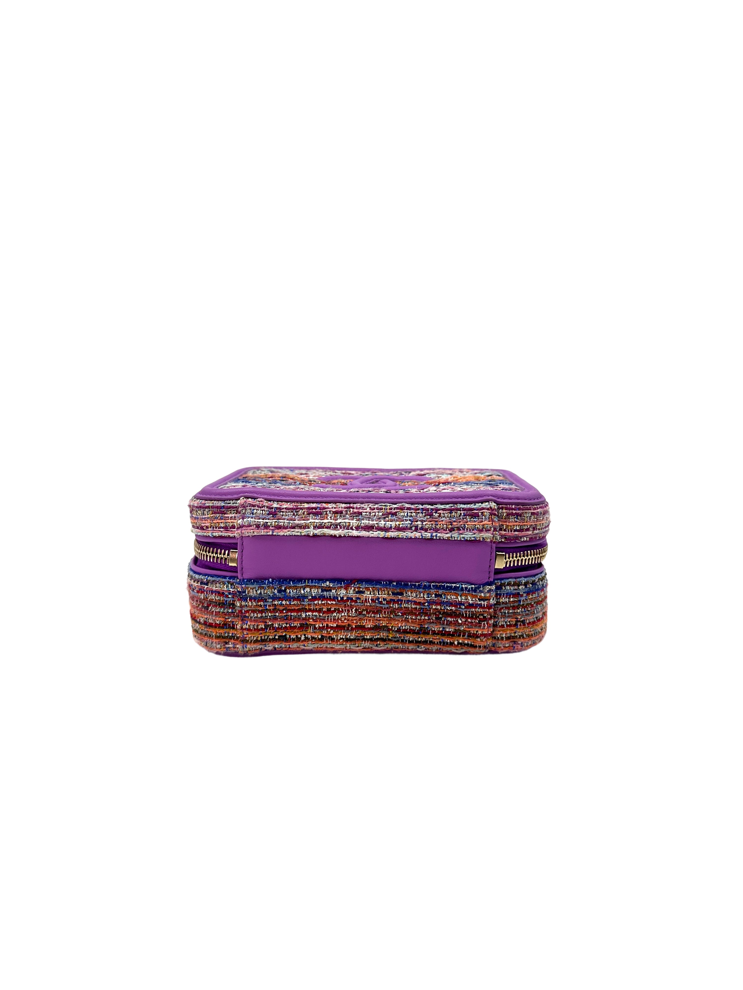 Chanel CC Filigree 20C Rainbow Tweed Handle Vanity Case(29***47) CC1407