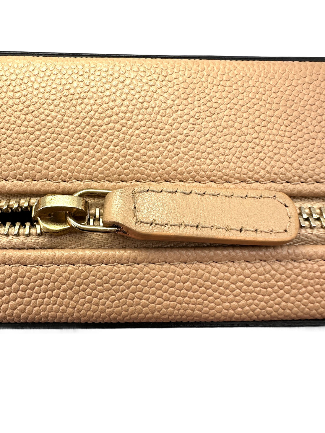 Chanel CC Filigree Beige/Black Quilted Caviar Calfskin Vanity Case(29***15) CC1406