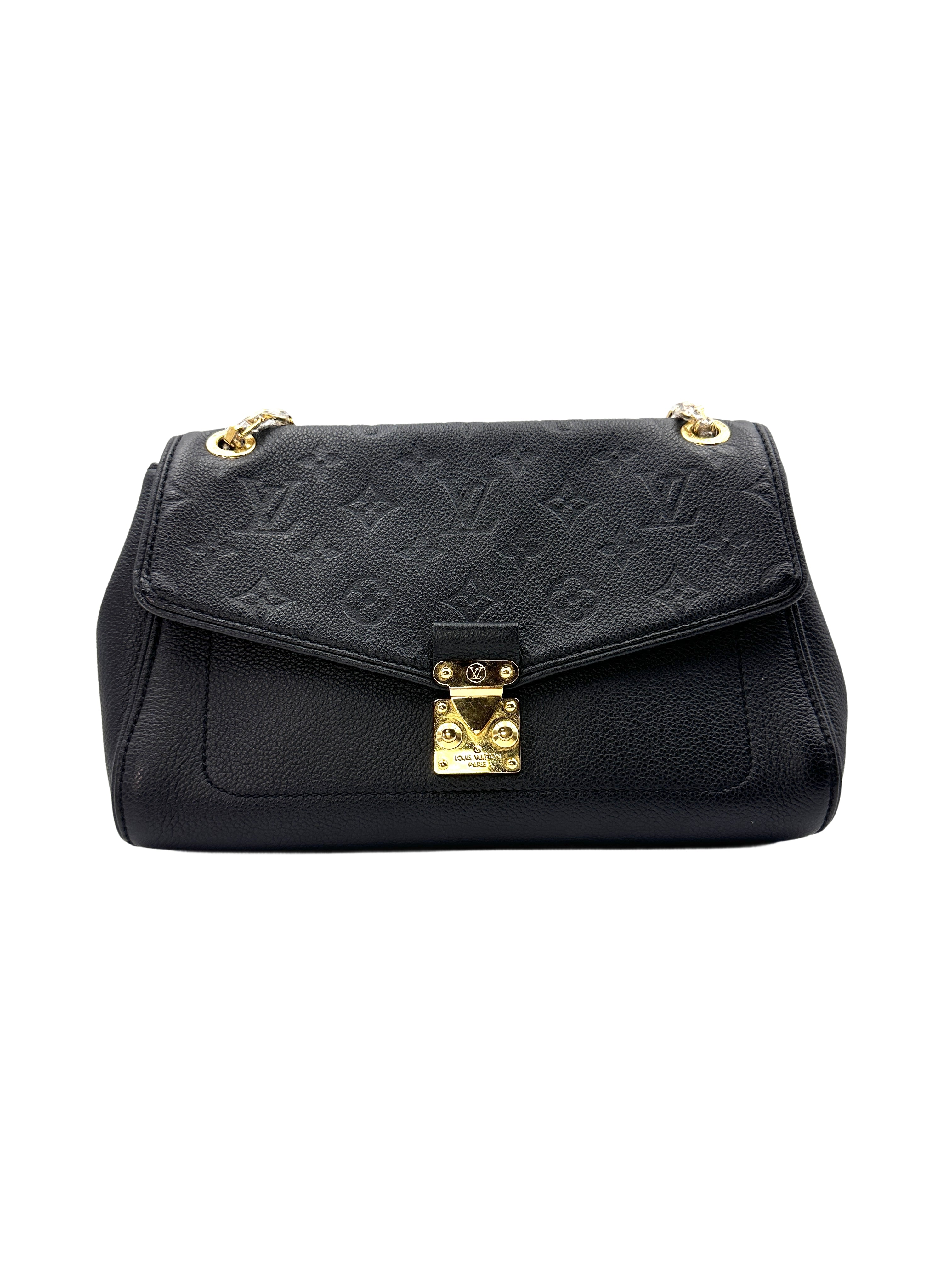 Louis Vuitton Saint Germain Black Monogram Empreinte Leather Shoulder Bag LV1896