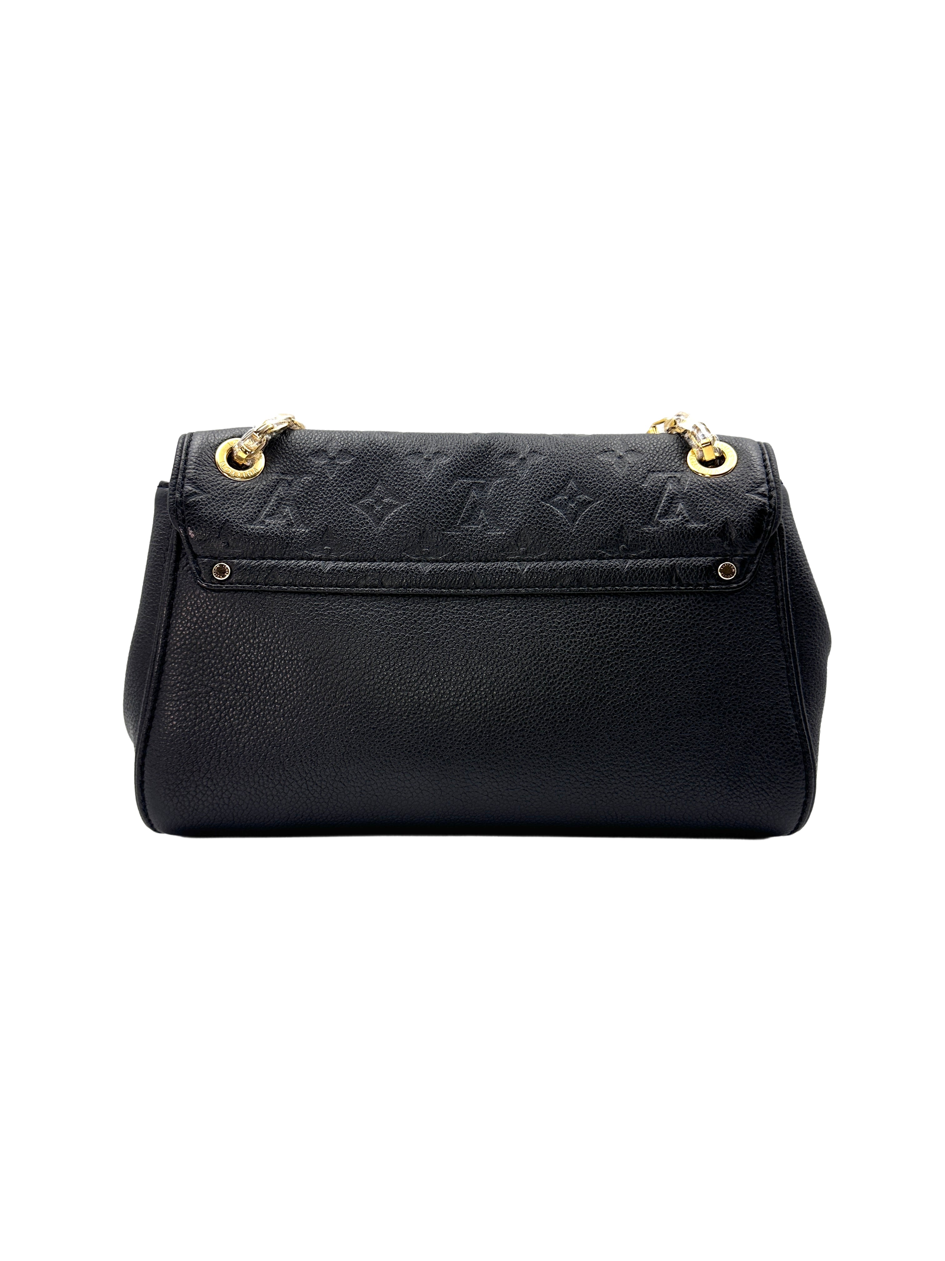 Louis Vuitton Saint Germain Black Monogram Empreinte Leather Shoulder Bag LV1896