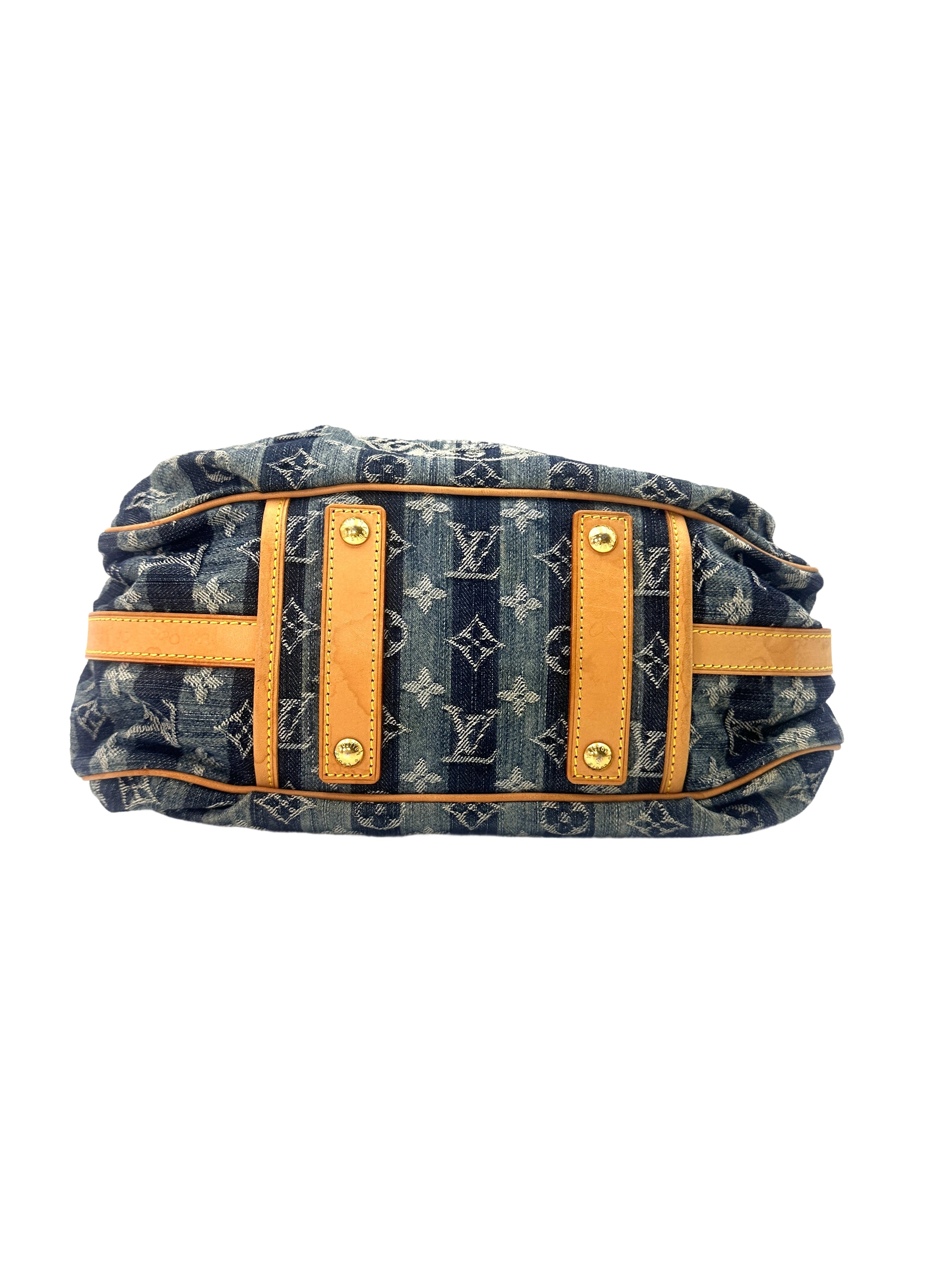 Louis Vuitton Blue Denim Raye Porte Epaule Shoulder Bag LV1916
