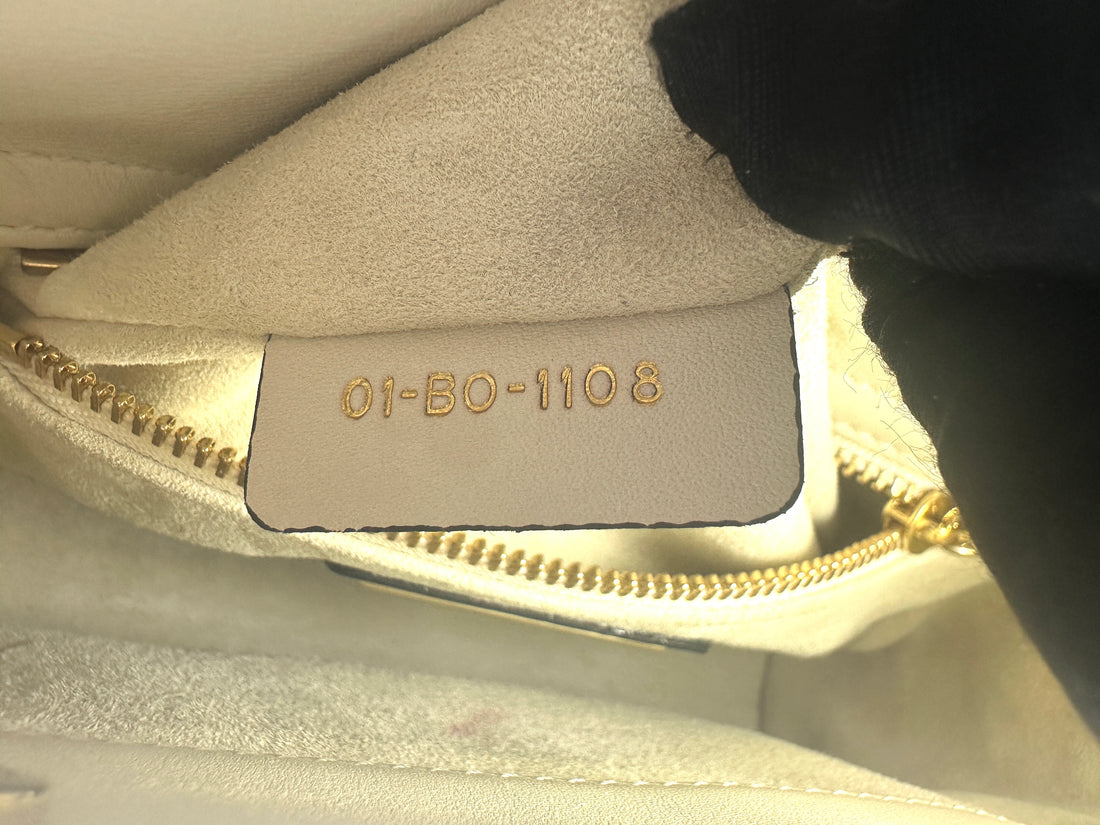 Christian Dior Lady Dior Red Toile de Jouy Sauvage Handle Bag With Gold Charms DR491