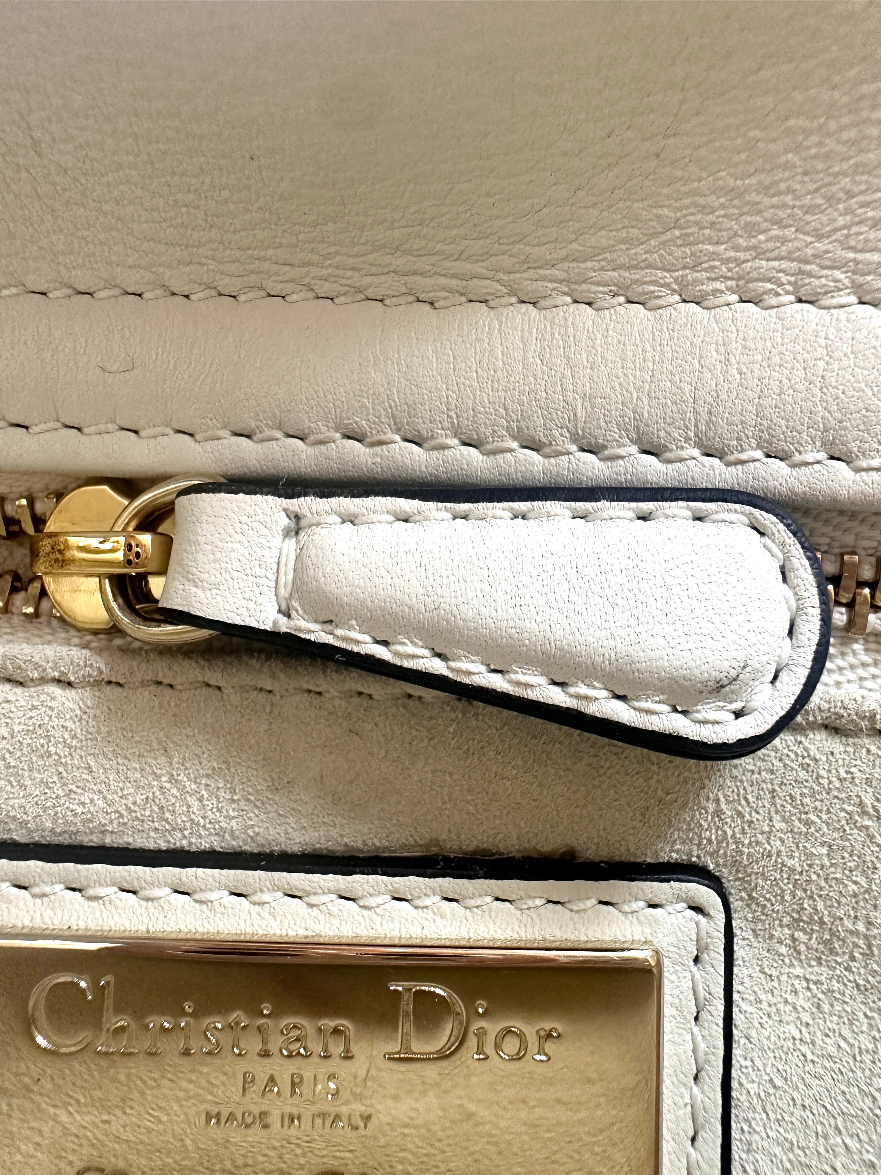 Christian Dior Lady Dior Red Toile de Jouy Sauvage Handle Bag With Gold Charms DR491