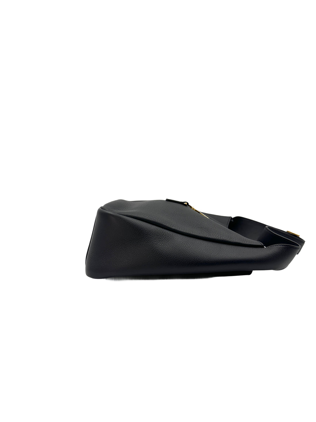 Saint Laurent Le5a7 Black Grained Leather Hobo Bag Sl160