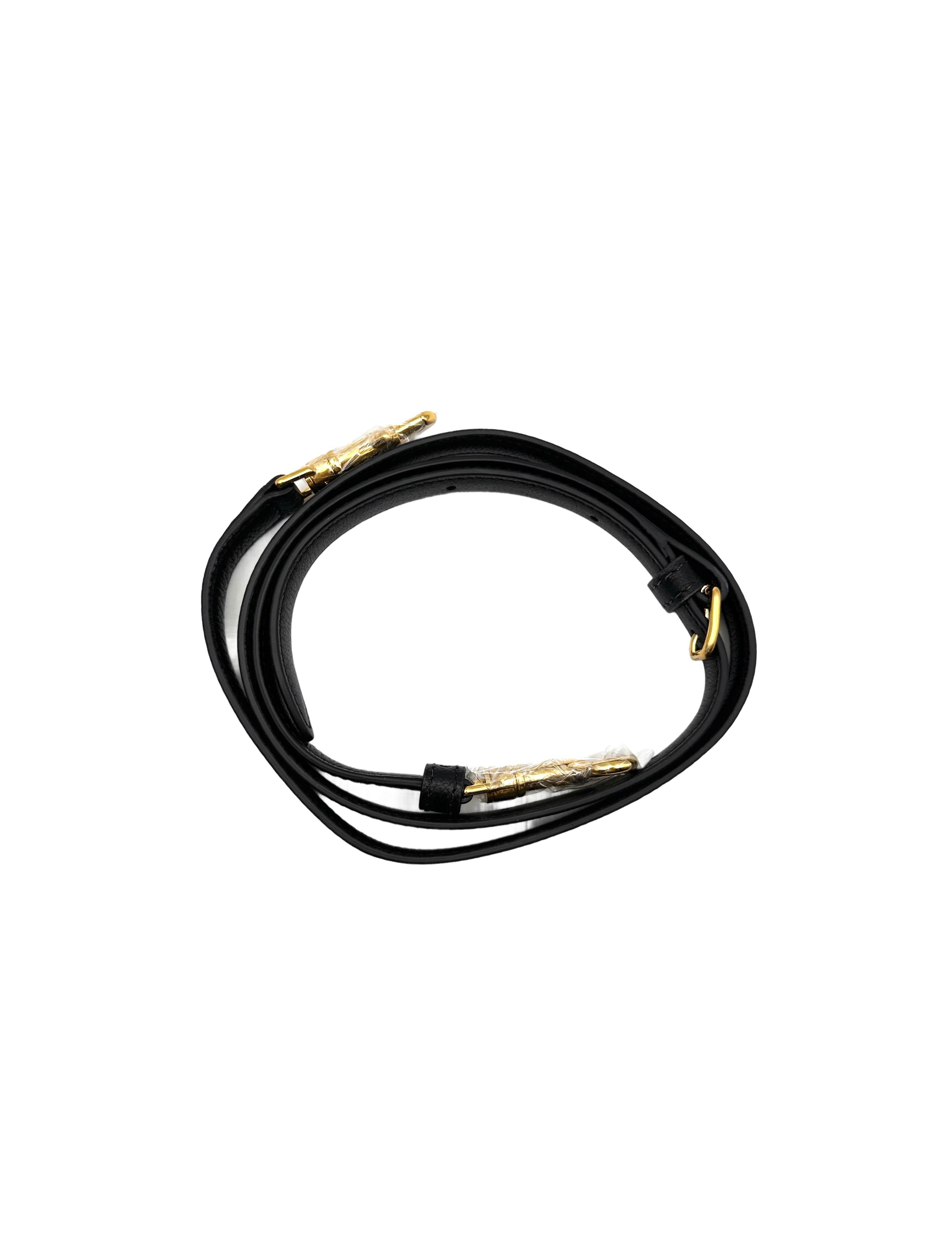Celine Nino Black Leather Handle Bag With Gold Triomphe Hardware CE133
