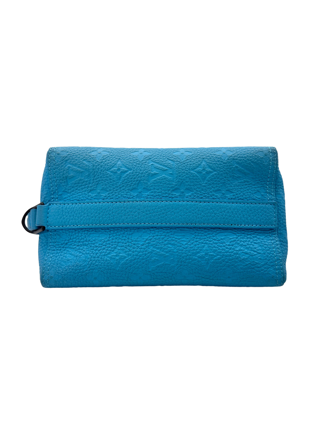 Louis Vuitton Taurillon Monogram Turquoise Triangle Blue Messenger Bag LV1918