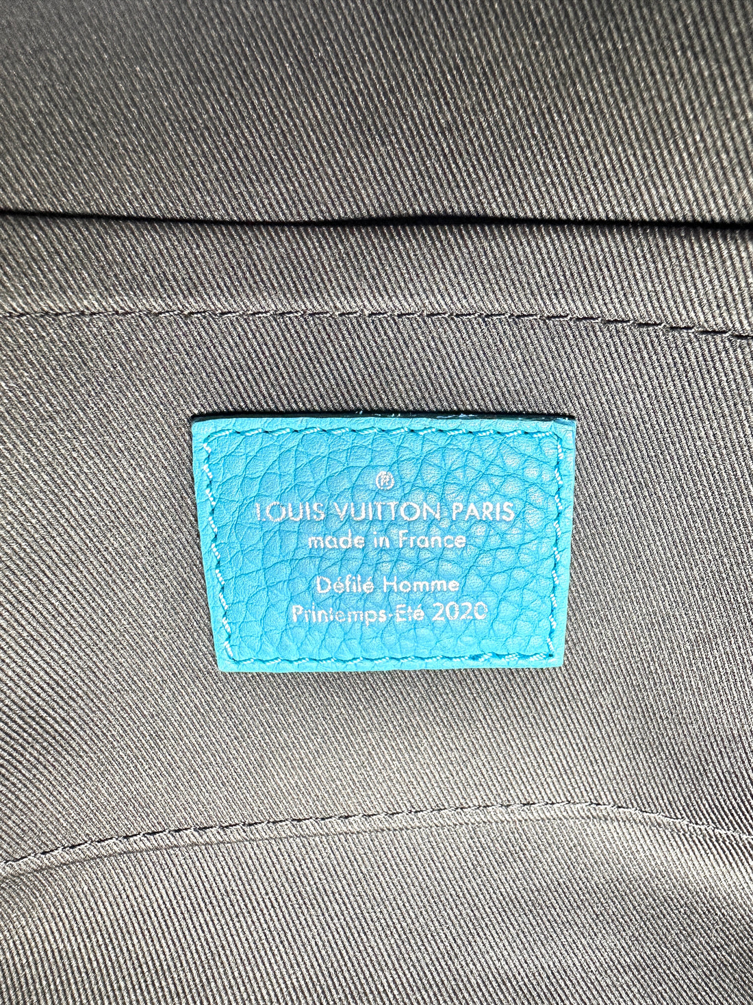 Louis Vuitton Taurillon Monogram Turquoise Triangle Blue Messenger Bag LV1918