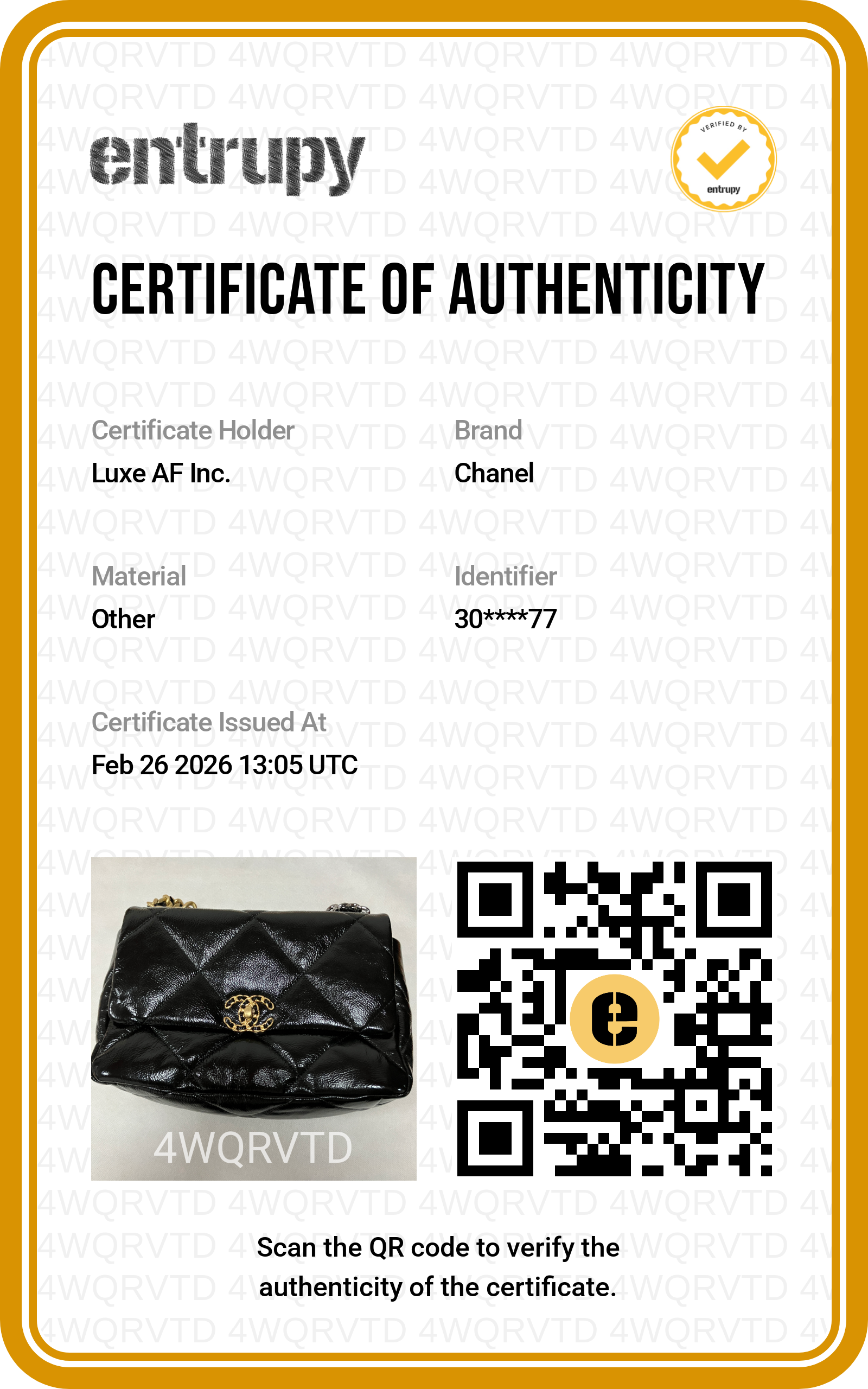 Chanel 19 Black Quilted Leather Mediem Size Flap Bag With Gold Hardware(30***77) IRIS008